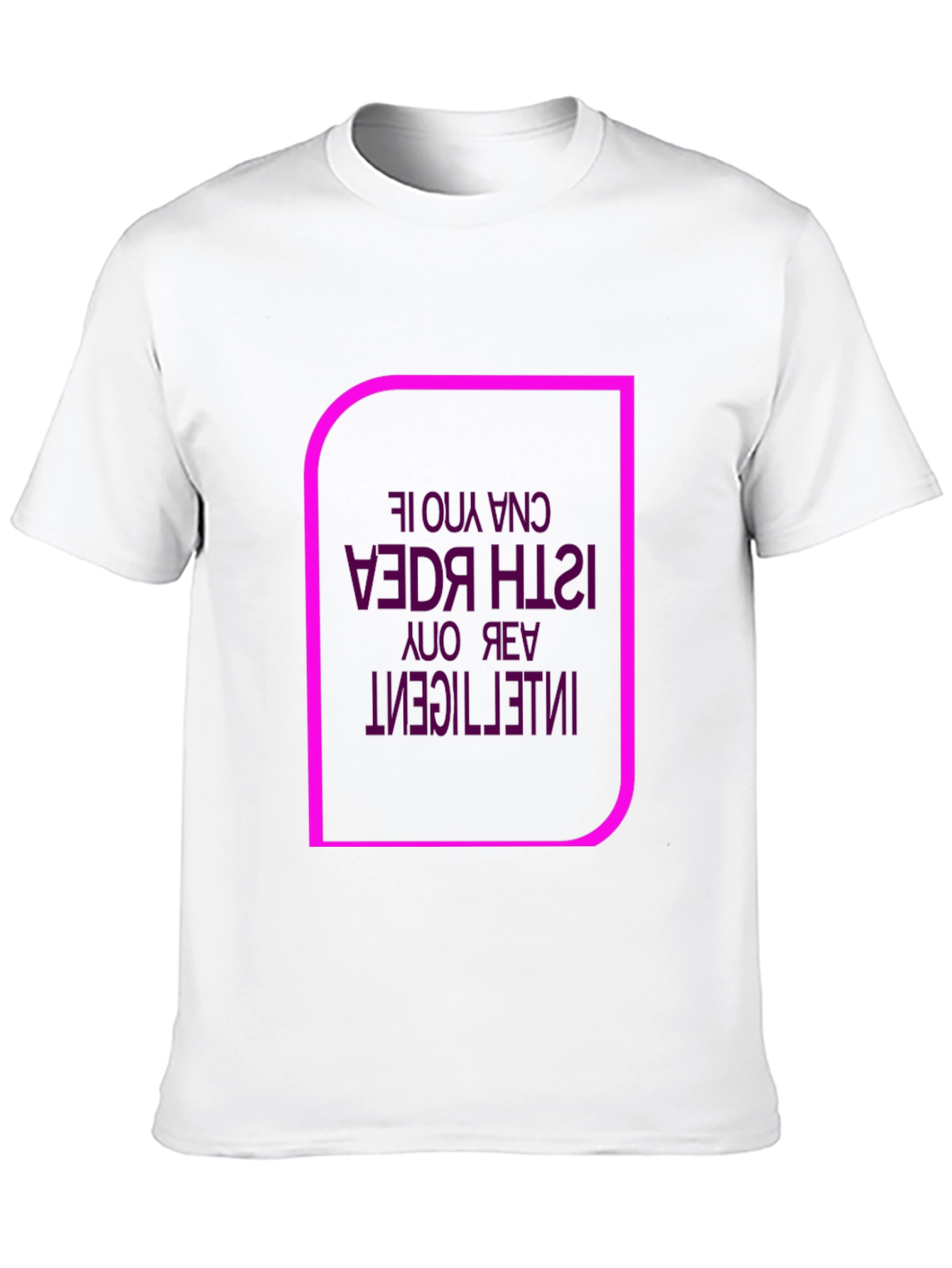 Black Unique Graphic Tee - Inverted Text Design view 10