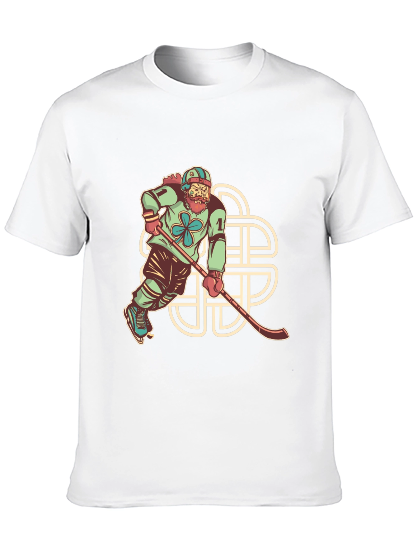 Black Lucky Hockey Player Graphic Tee - St. Patrick's Day view 10