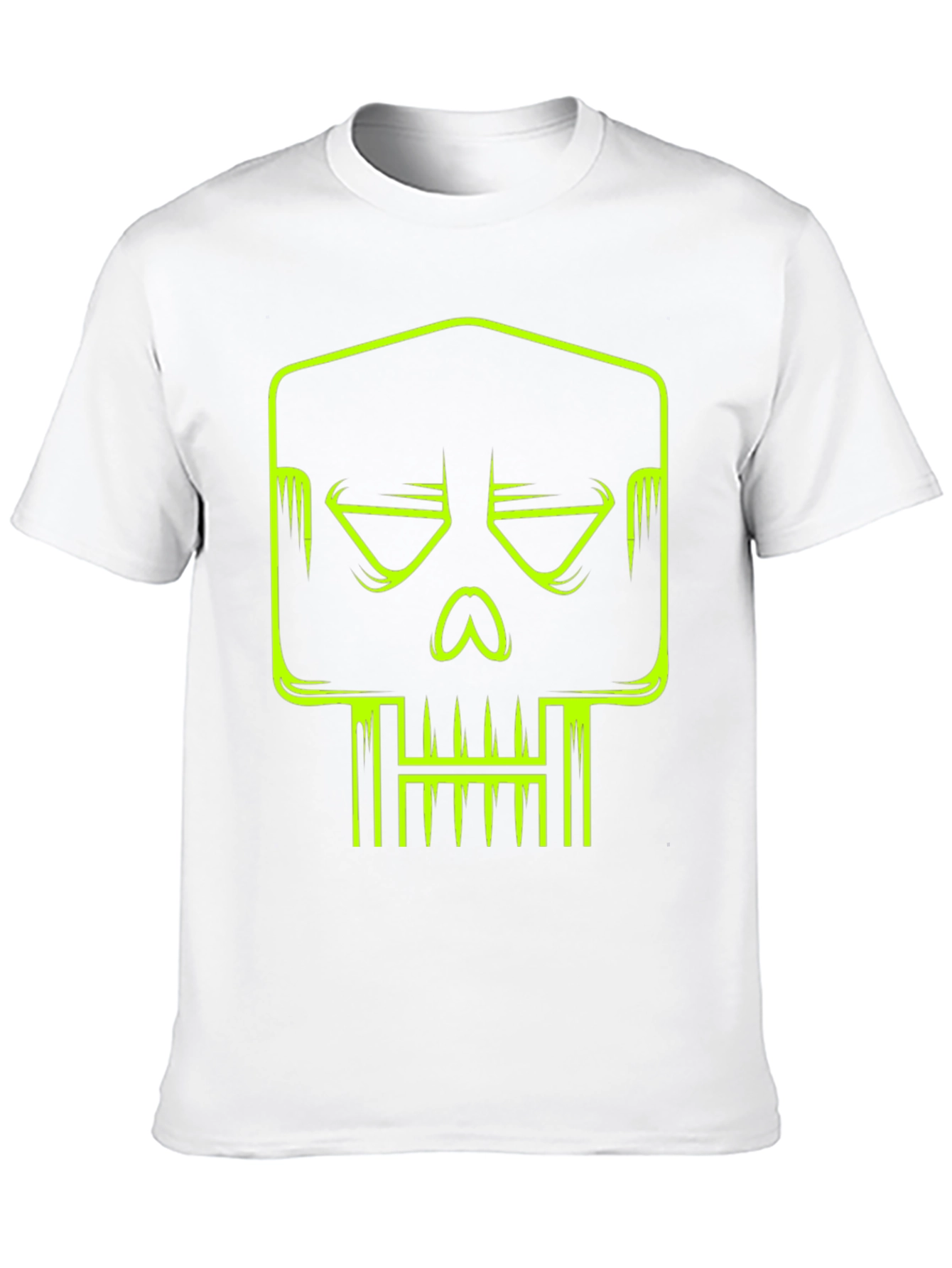 Black Neon Skull Graphic T-Shirt - Modern Streetwear view 10