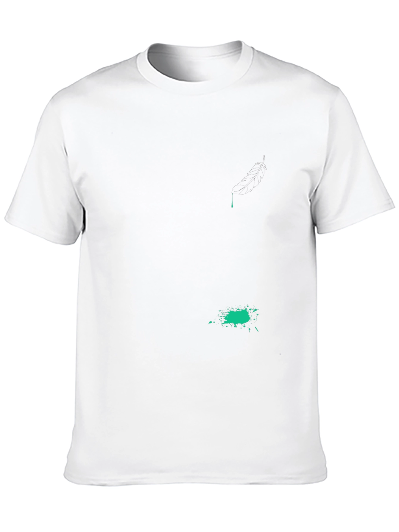Black Black T-Shirt with Abstract Green Graphic view 10