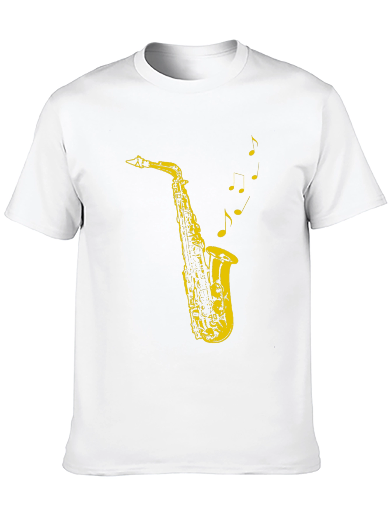 Black Cool Saxophone Music T-Shirt view 10