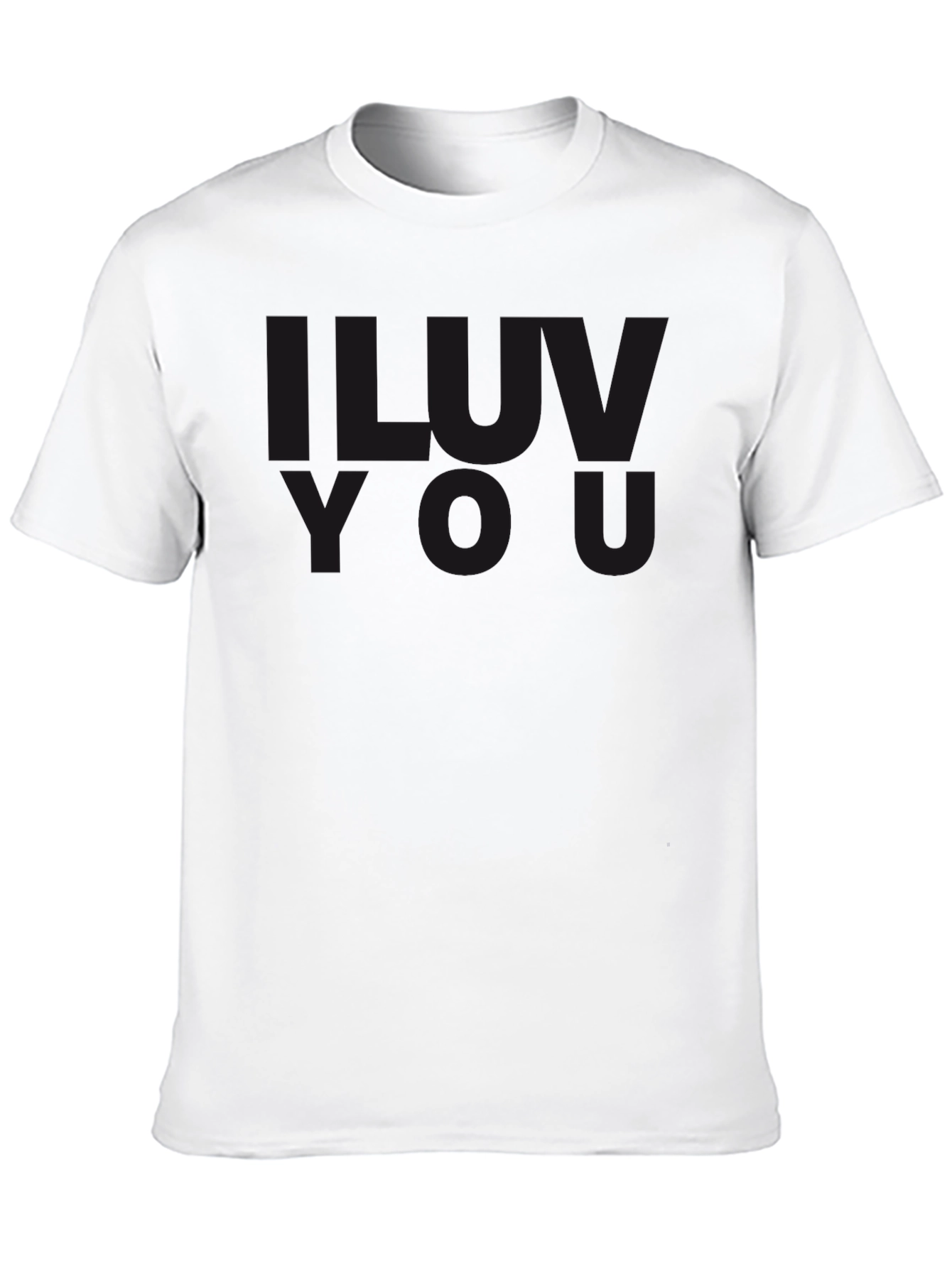 Black LUV U Graphic Tee - Soft Black T-Shirt view 10