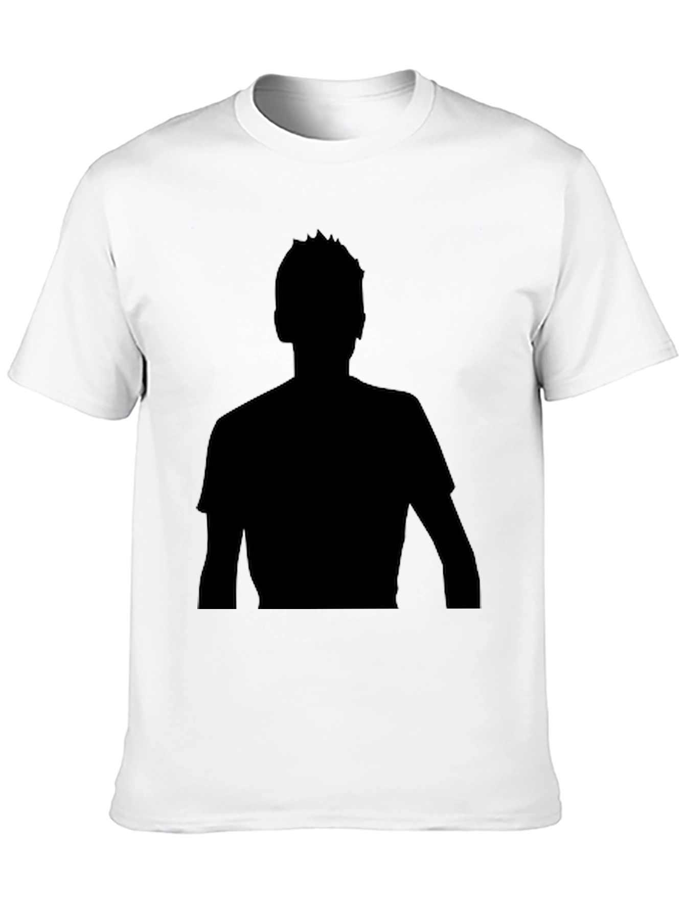 Black Silhouette Graphic Tee - Classic Black Cotton Blend Comfort view 10