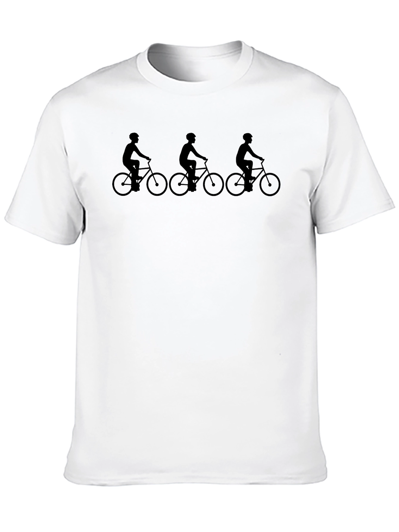 Black Cyclist Silhouette Graphic Tee - Casual Style view 10