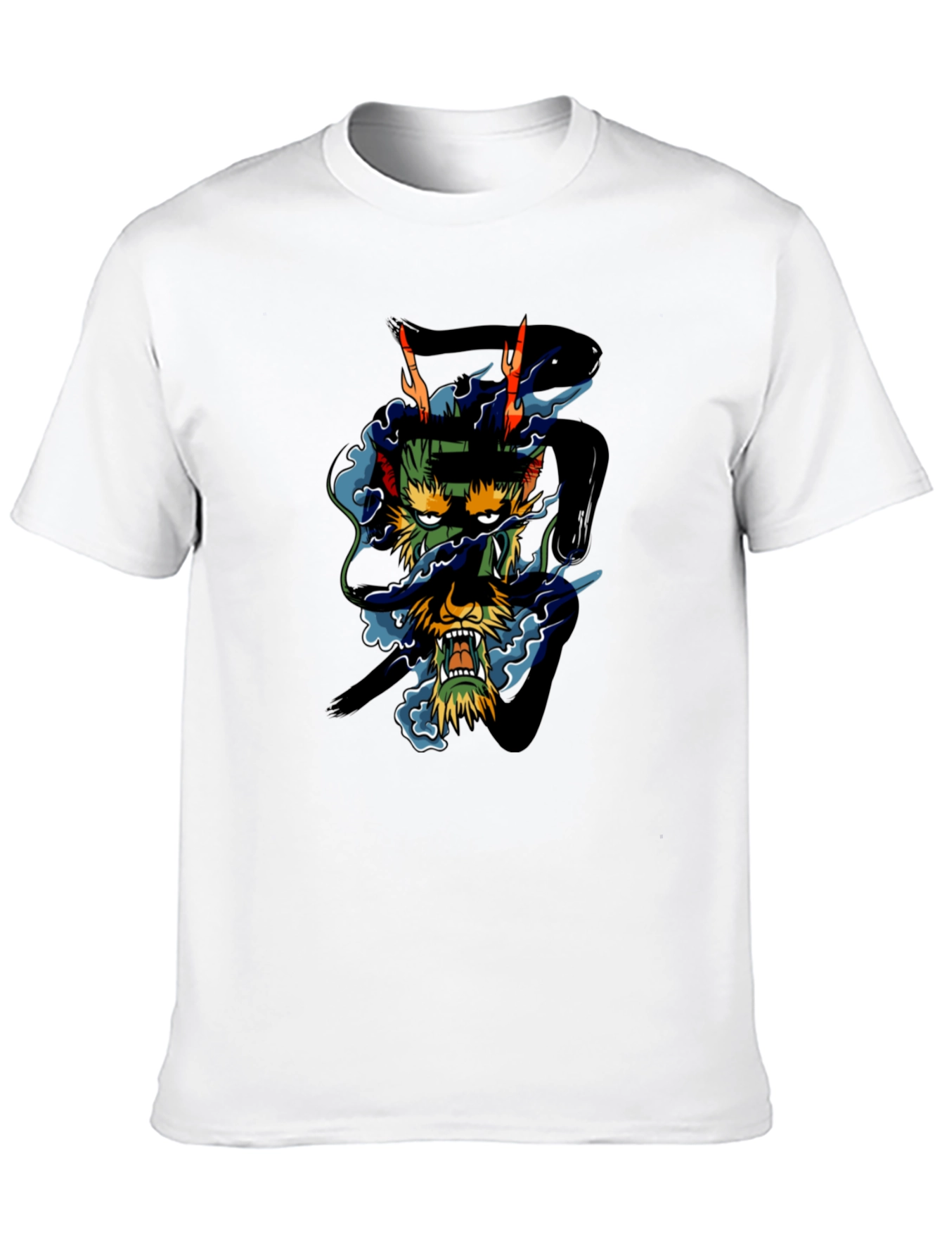 Black Dragon Graphic Black T-Shirt - Unique Design view 10