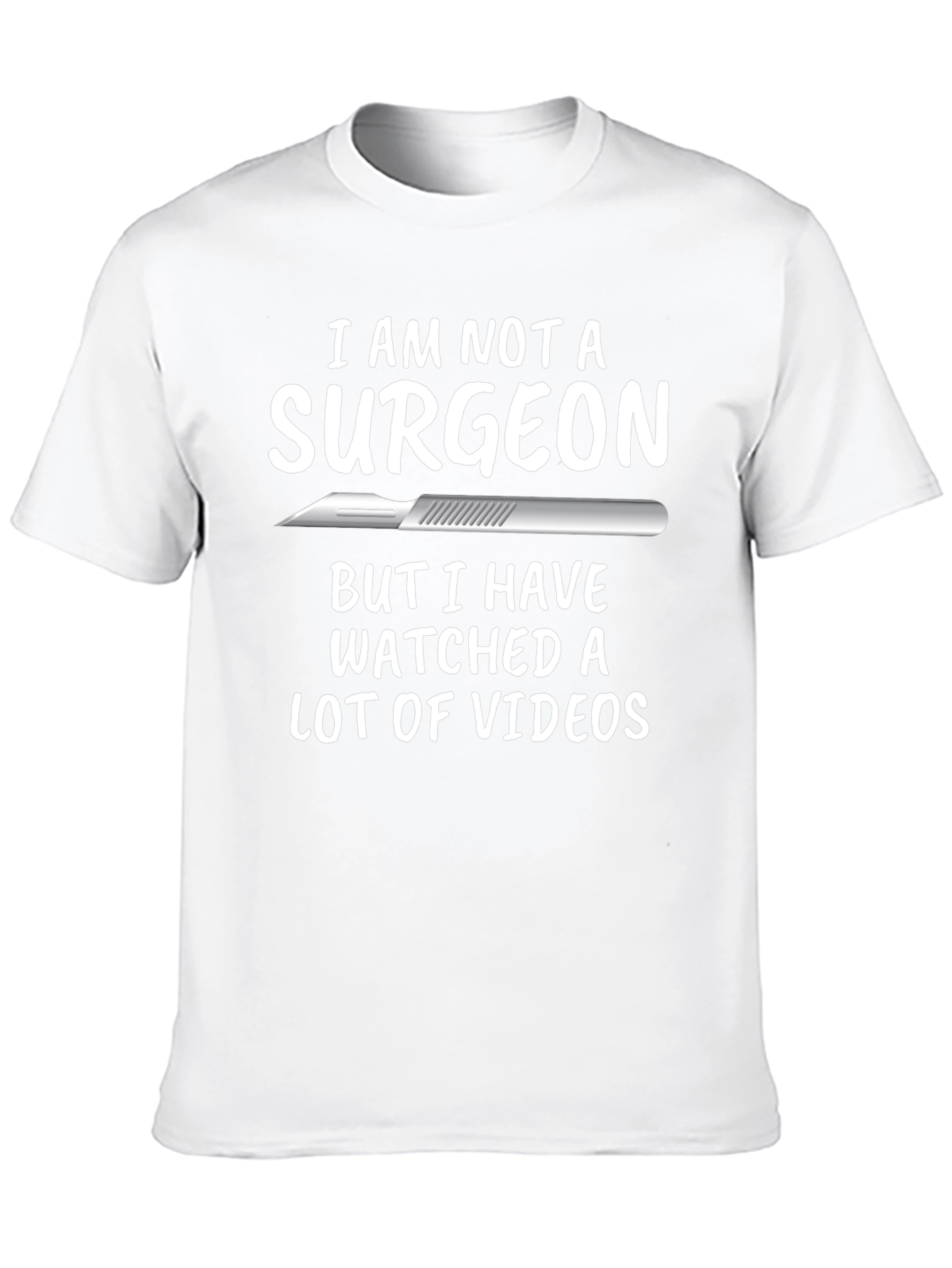 Black Funny "Not a Surgeon" Graphic T-Shirt view 10