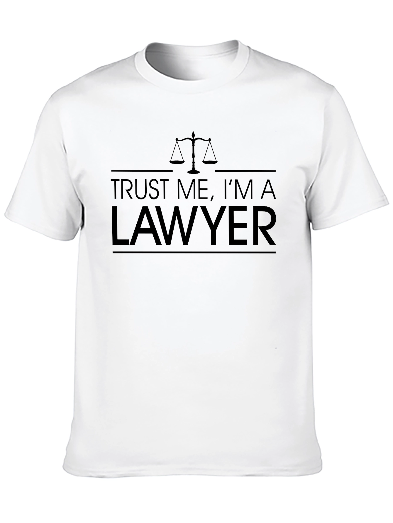 Black Trust Me I'm A Lawyer T-Shirt - Justice Scale Graphic view 10