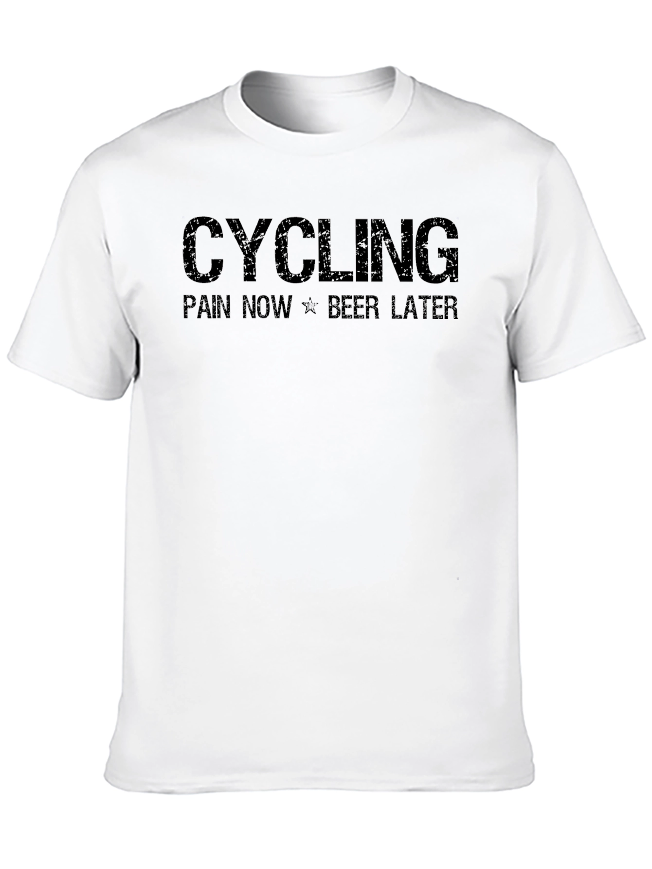 Black Cycling Pain Now Beer Later Men's T-Shirt view 10