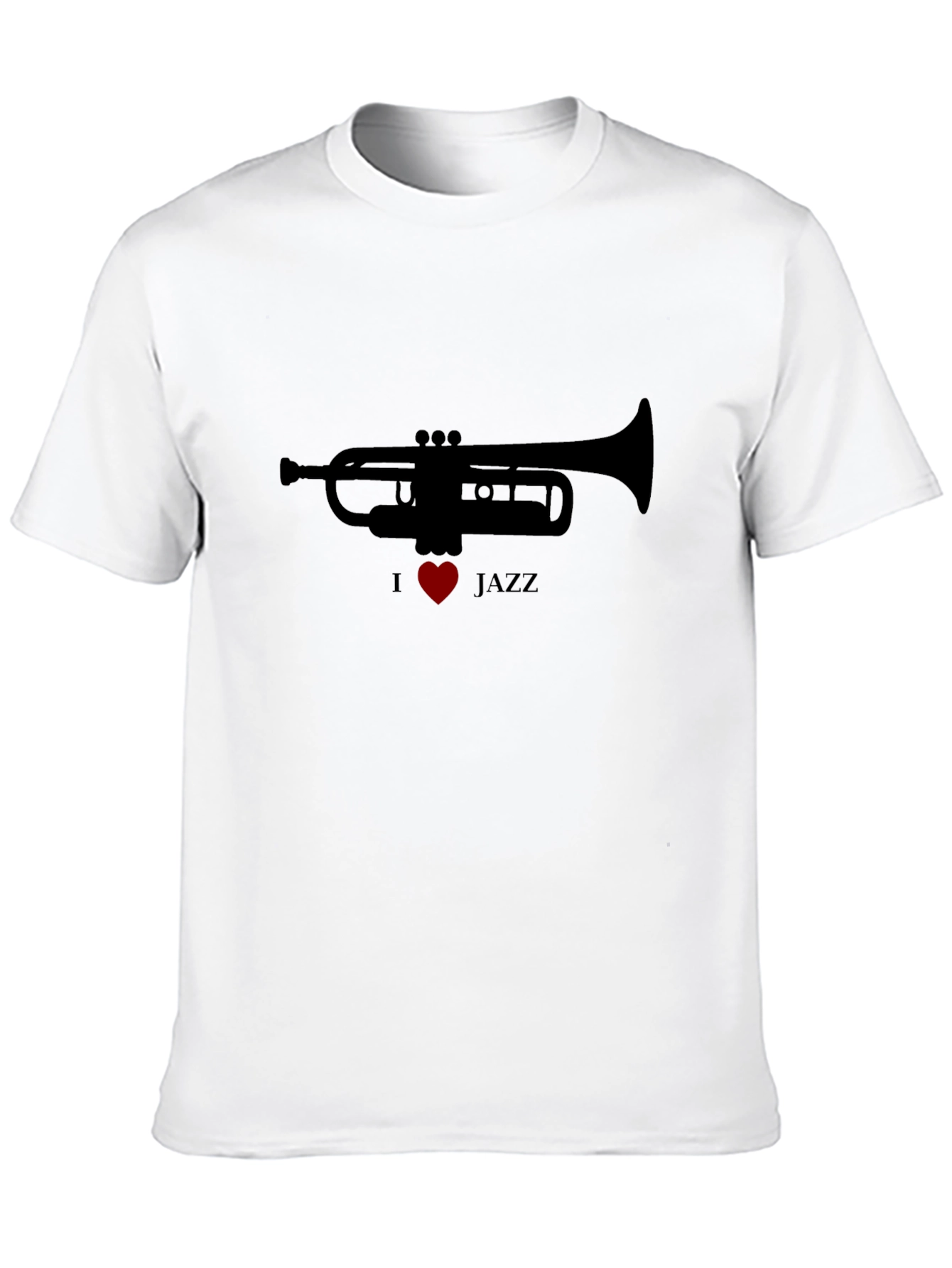 Black I Heart Jazz Trumpet T-Shirt view 10