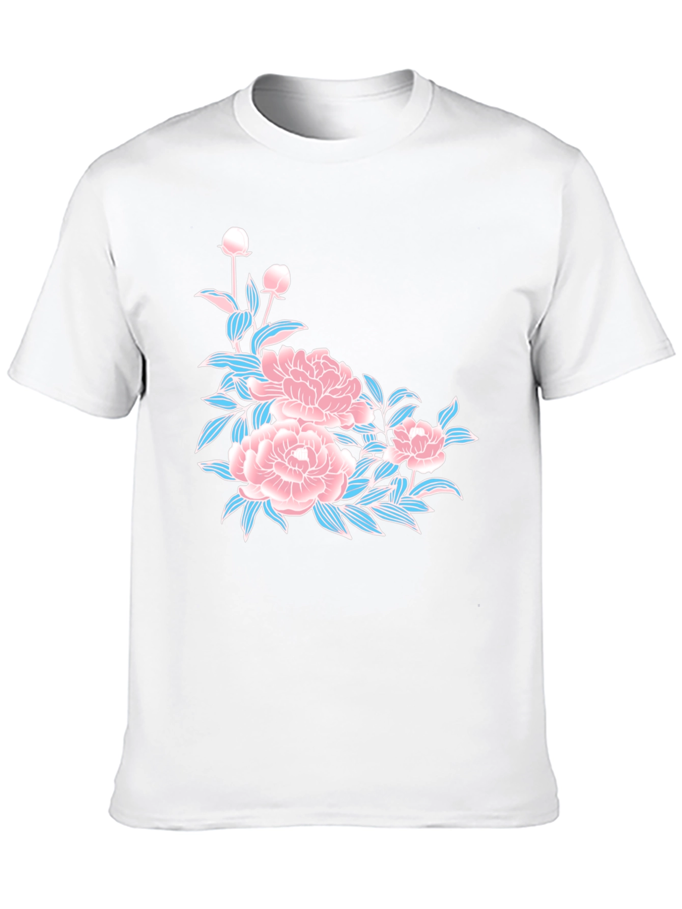 Black Floral Black T-Shirt view 10