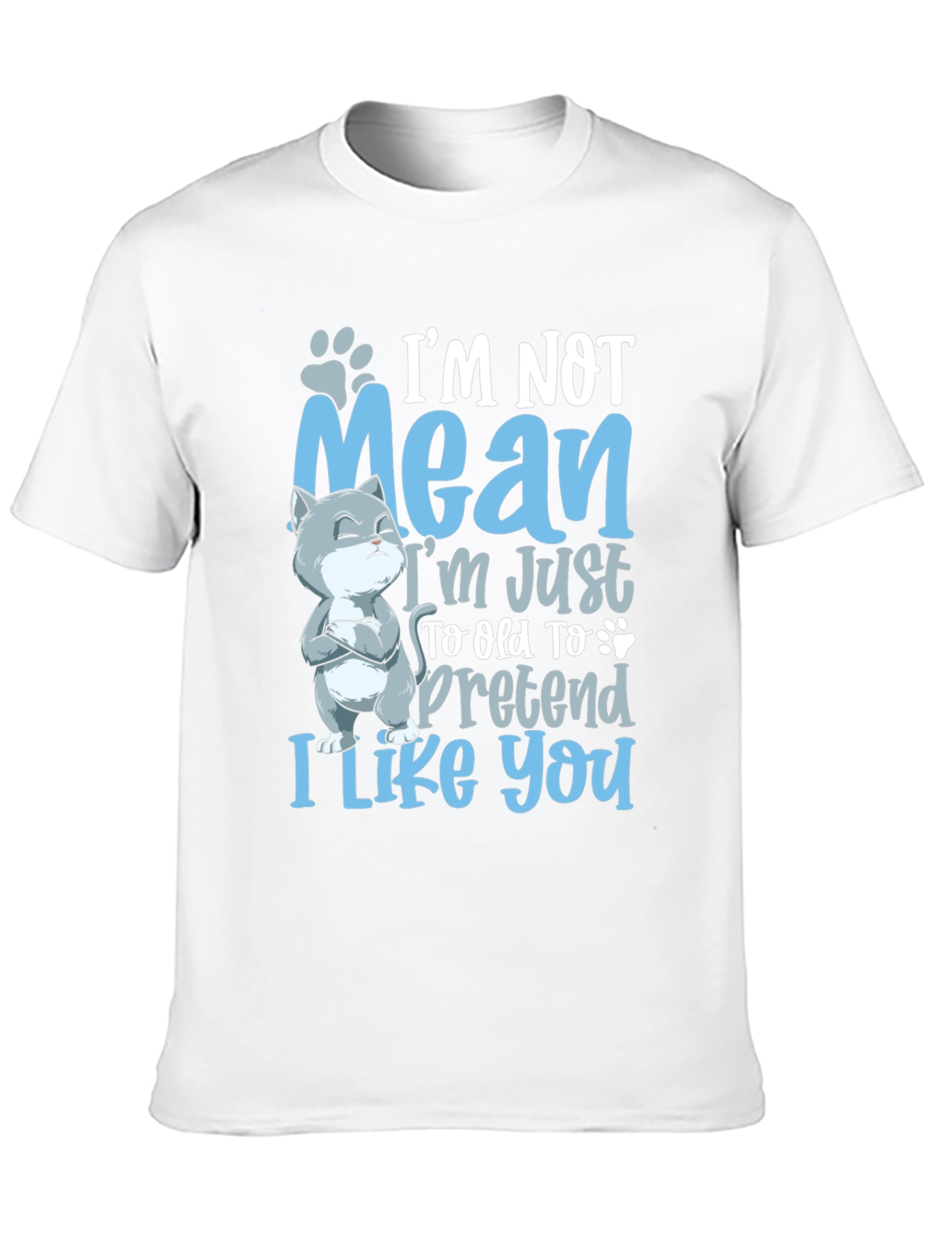 Black Funny Cat Graphic Tee: I'm Not Mean view 10