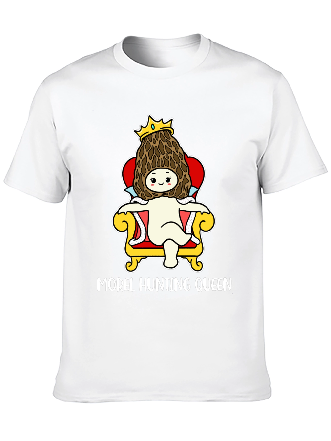 Black Morel Hunting Queen T-Shirt, Mushroom Lover Tee view 10