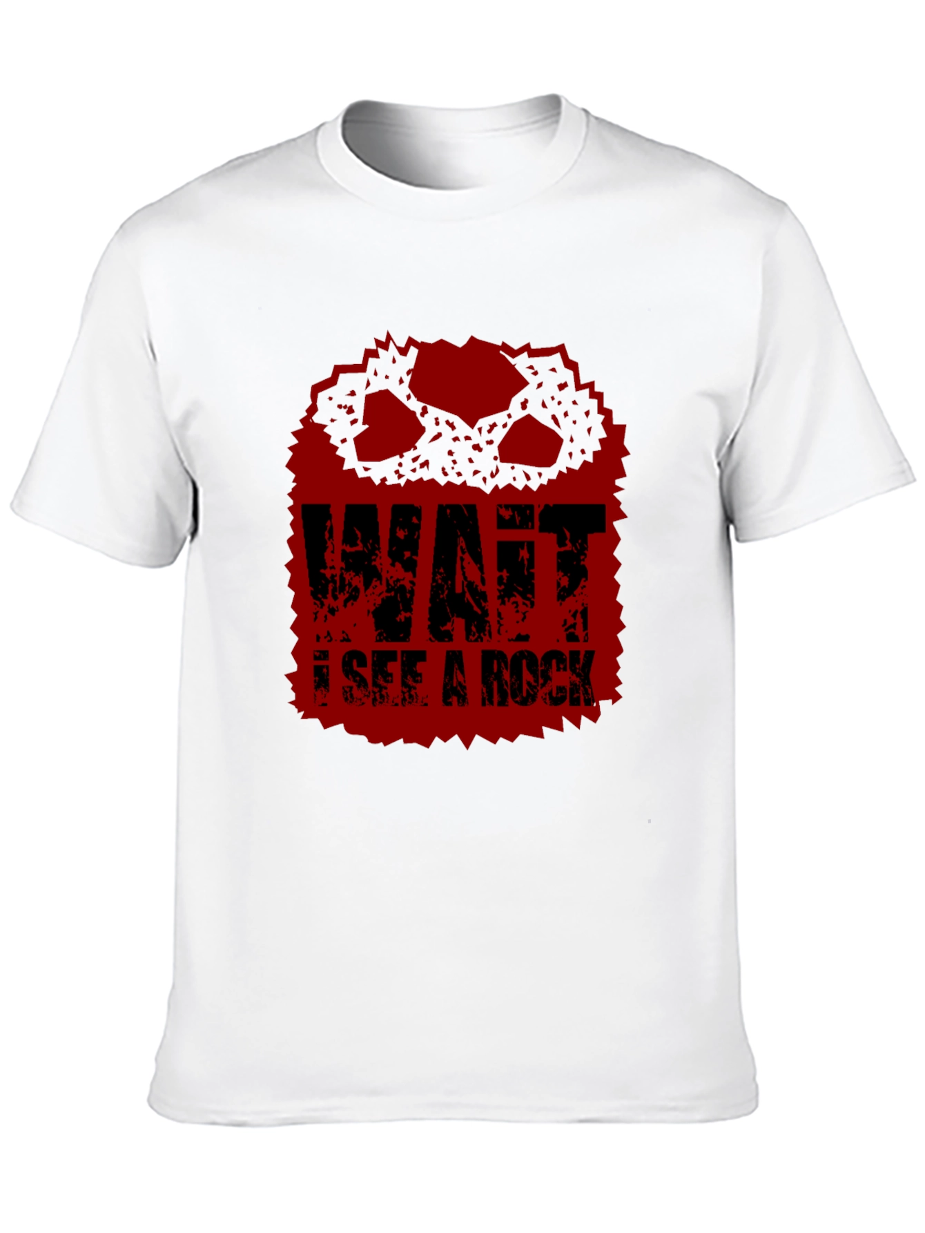 Black Wait I See A Rock Funny Graphic T-Shirt view 10