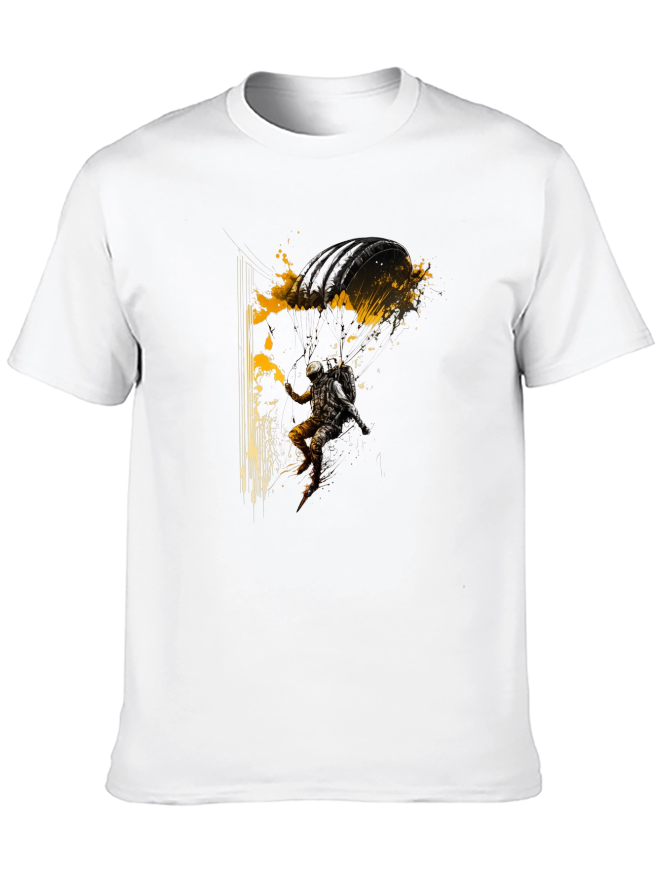 Black Parachute Jumper Graphic Black Tee view 10