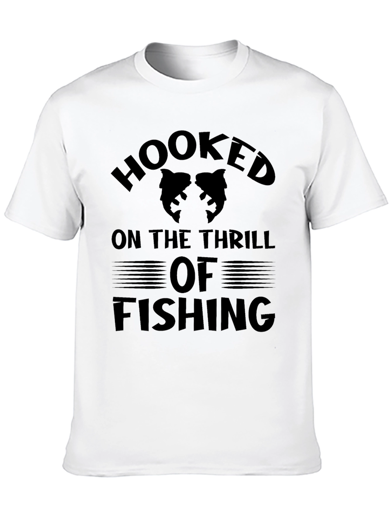Black Hooked On The Thrill Of Fishing T-Shirt view 10