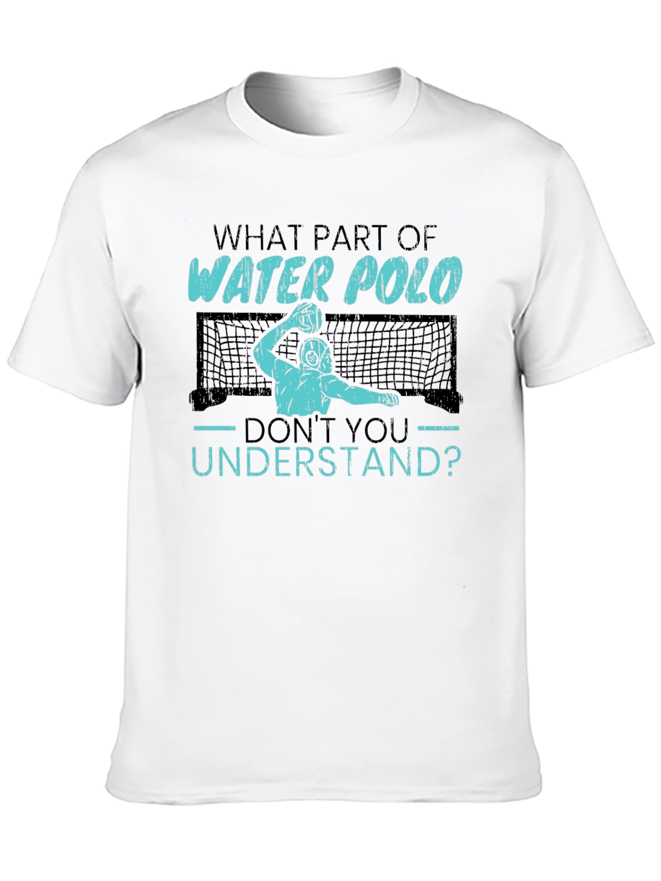 Black Water Polo T-Shirt - Funny Sports Tee view 10