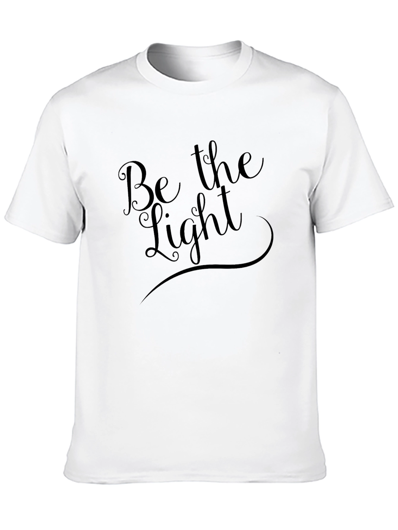 Black Be the Light Graphic Tee - Soft Black Cotton Shirt view 10