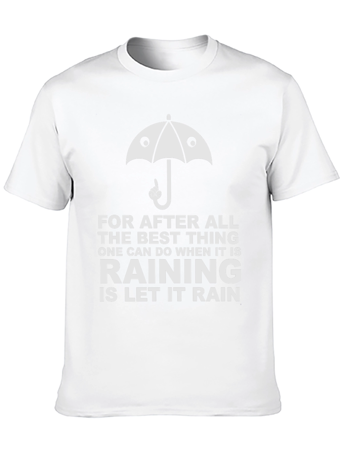 Black Funny Rainy Day Umbrella T-Shirt view 10