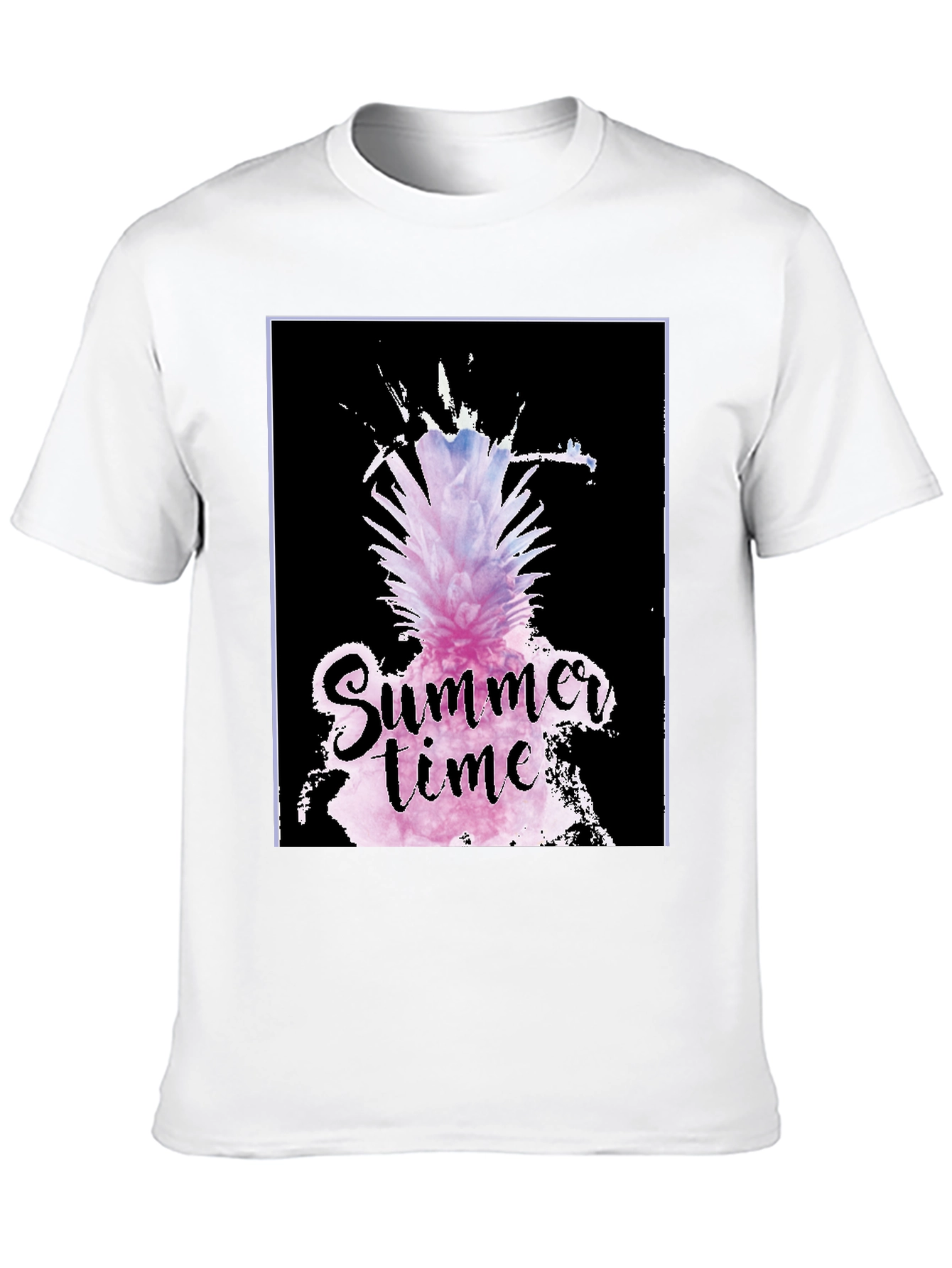 Black Summer Time Pineapple Graphic Tee view 10