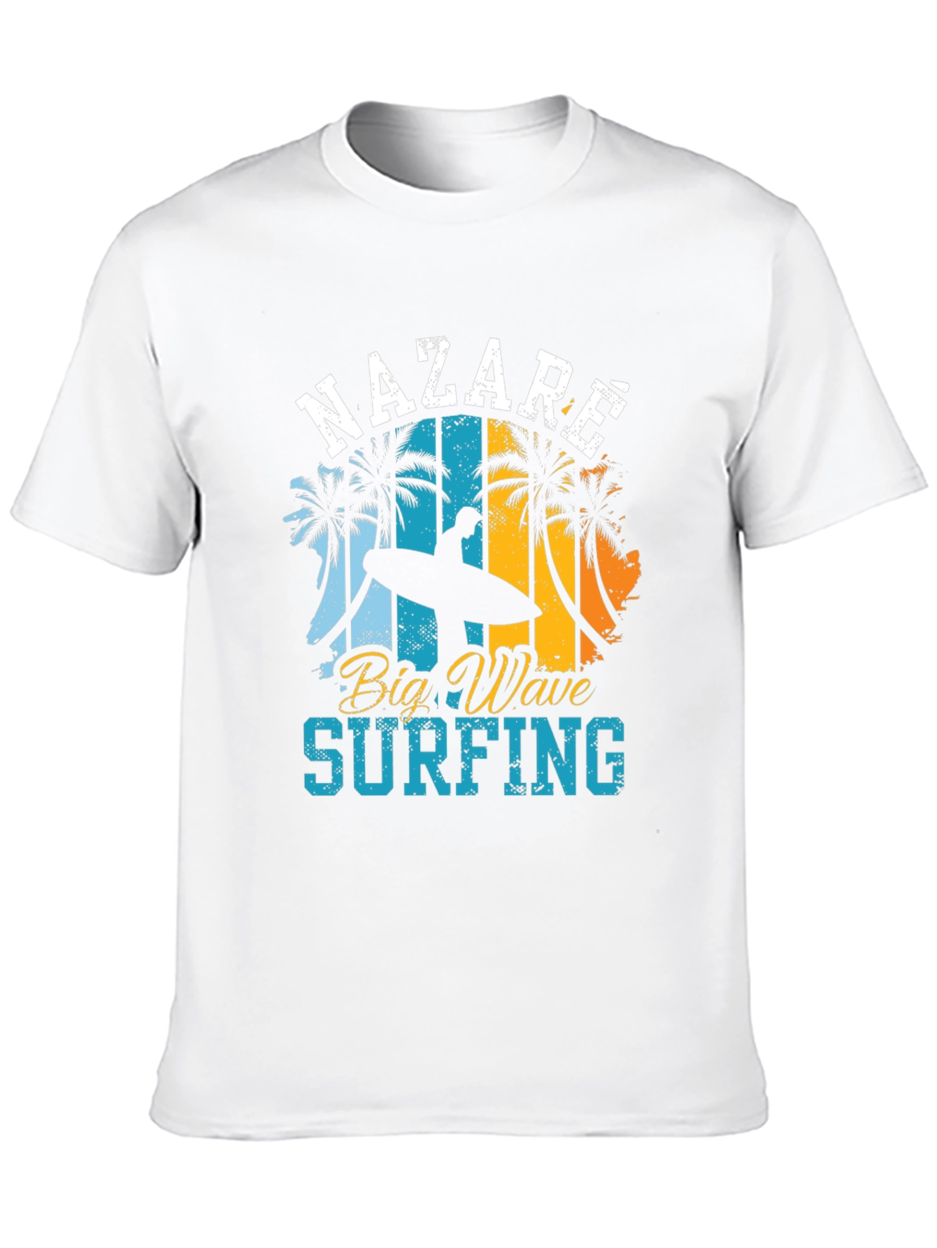 Black Nazare Big Wave Surfing Tee view 10