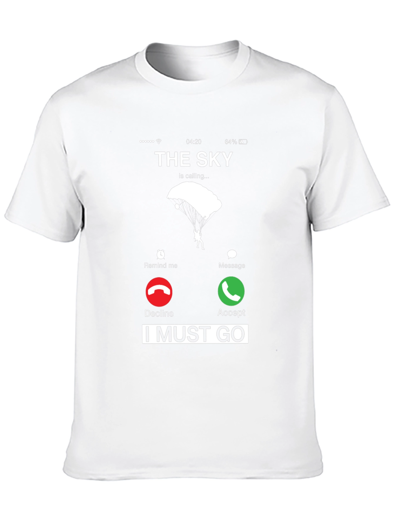 Black The Sky is Calling Skydive T-Shirt view 10