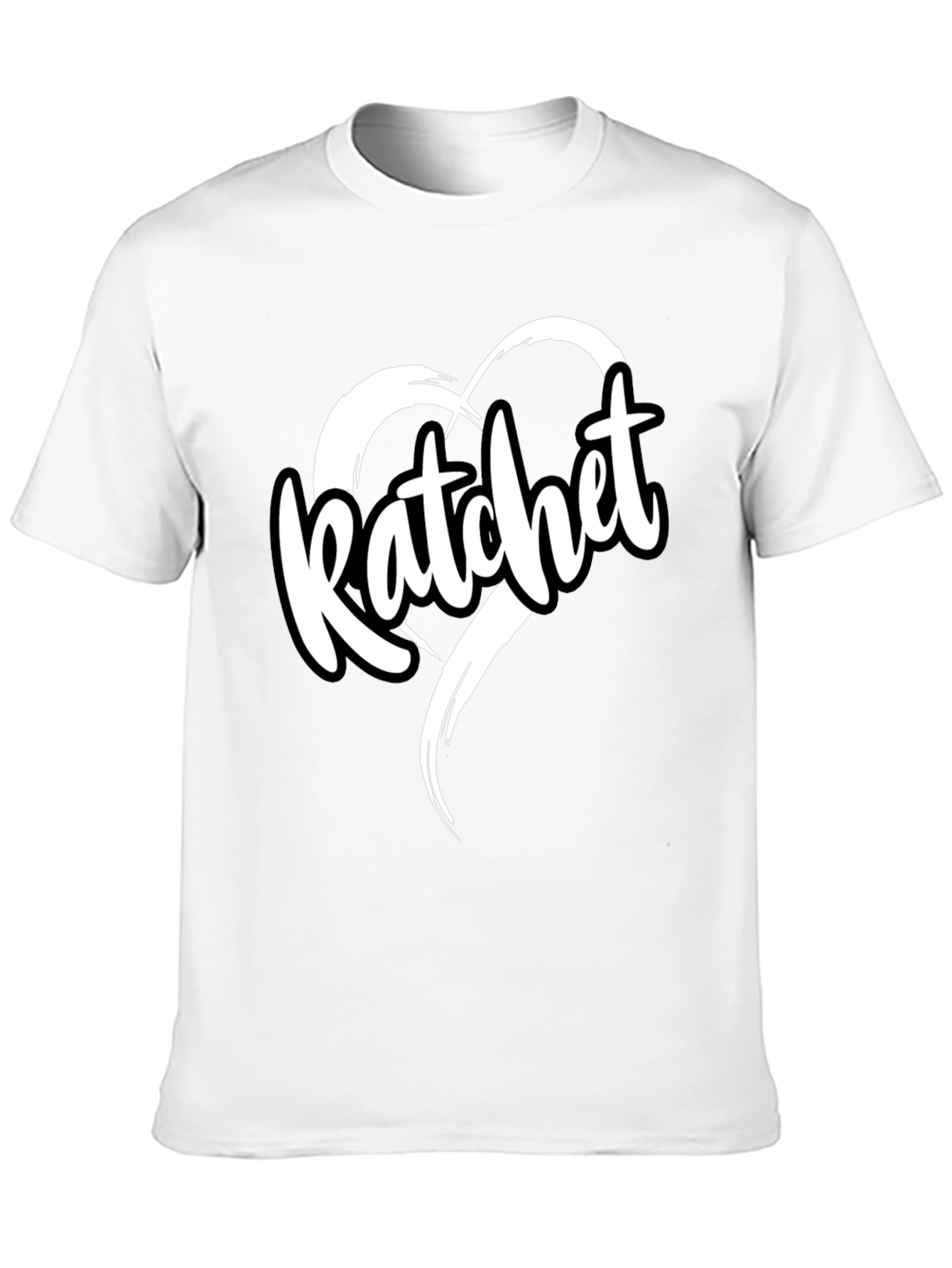 Black Ratchet Heart Graphic Tee - Trendy Black T-Shirt view 10