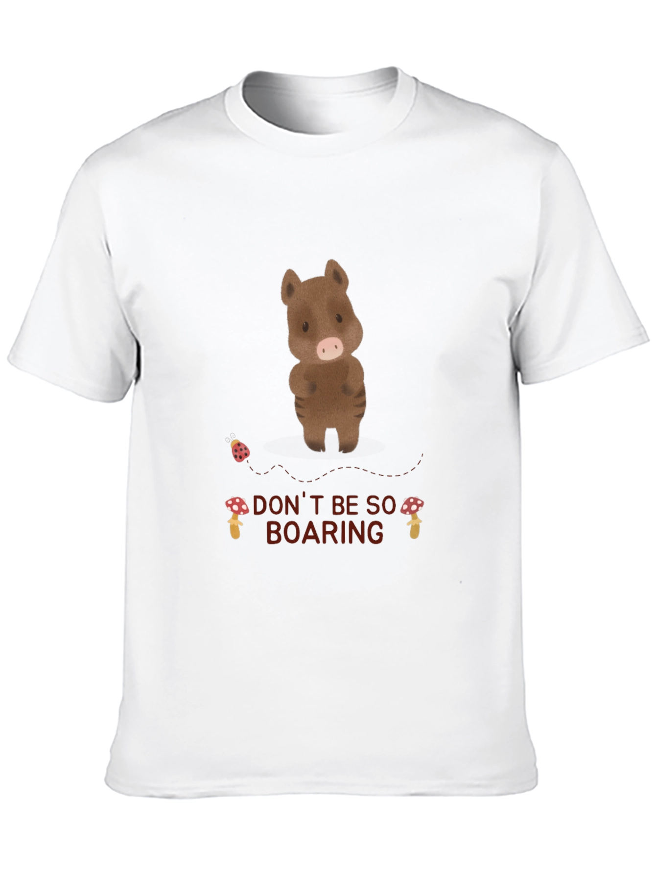 Black Funny Boar T-Shirt - Don't Be So Boaring! view 10