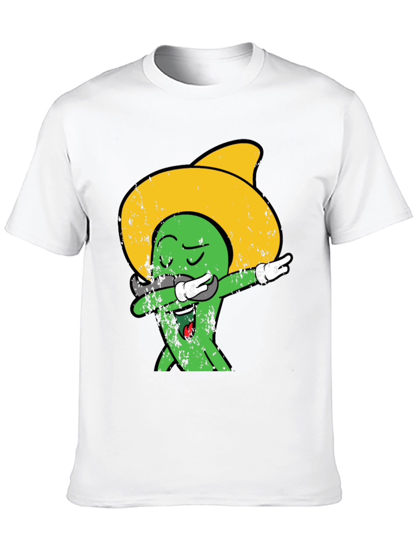 Black Dabbing Cactus Sombrero Graphic Tee view 10