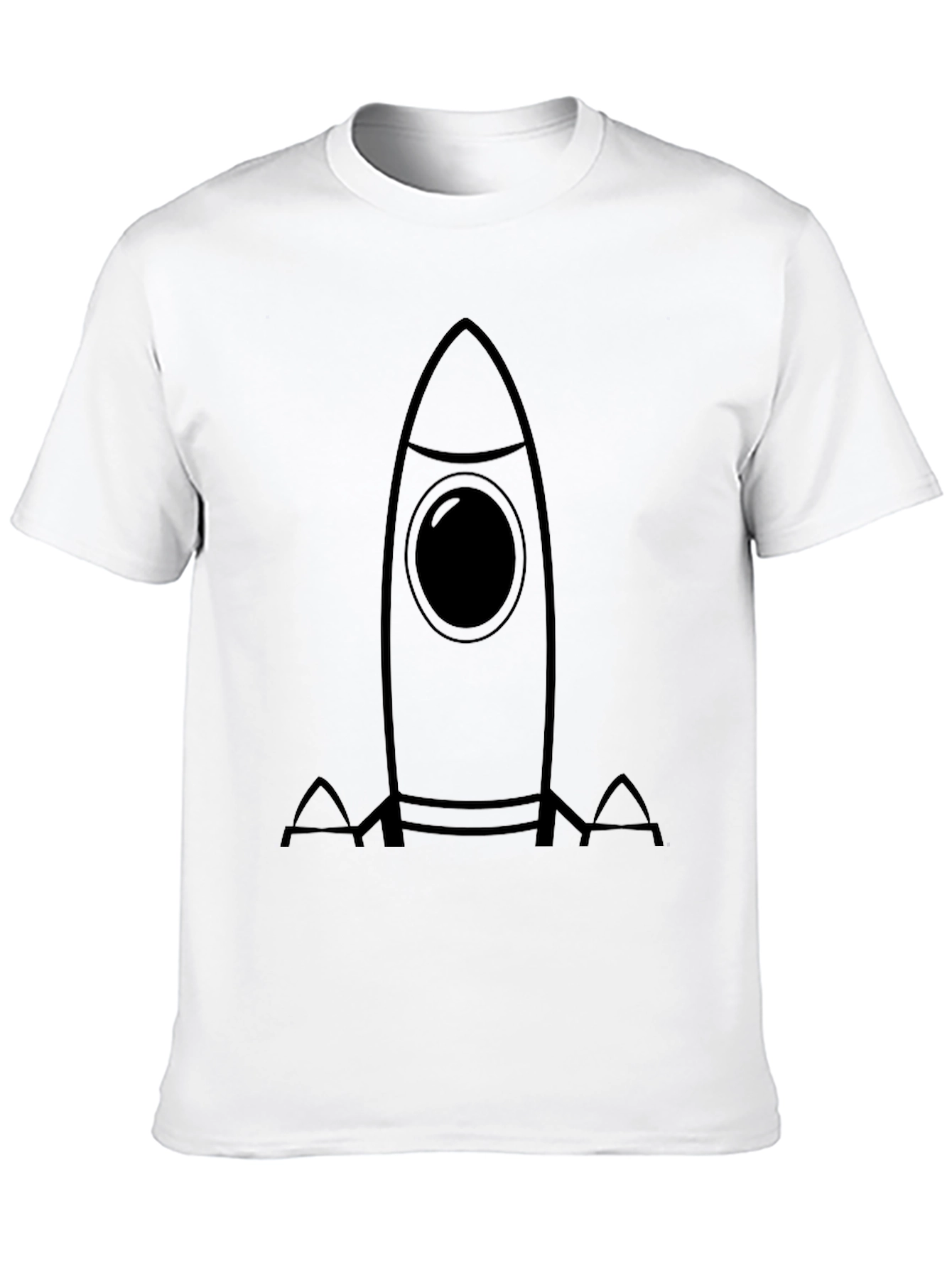 Black Rocket Graphic Tee - Black Cotton T-Shirt view 10
