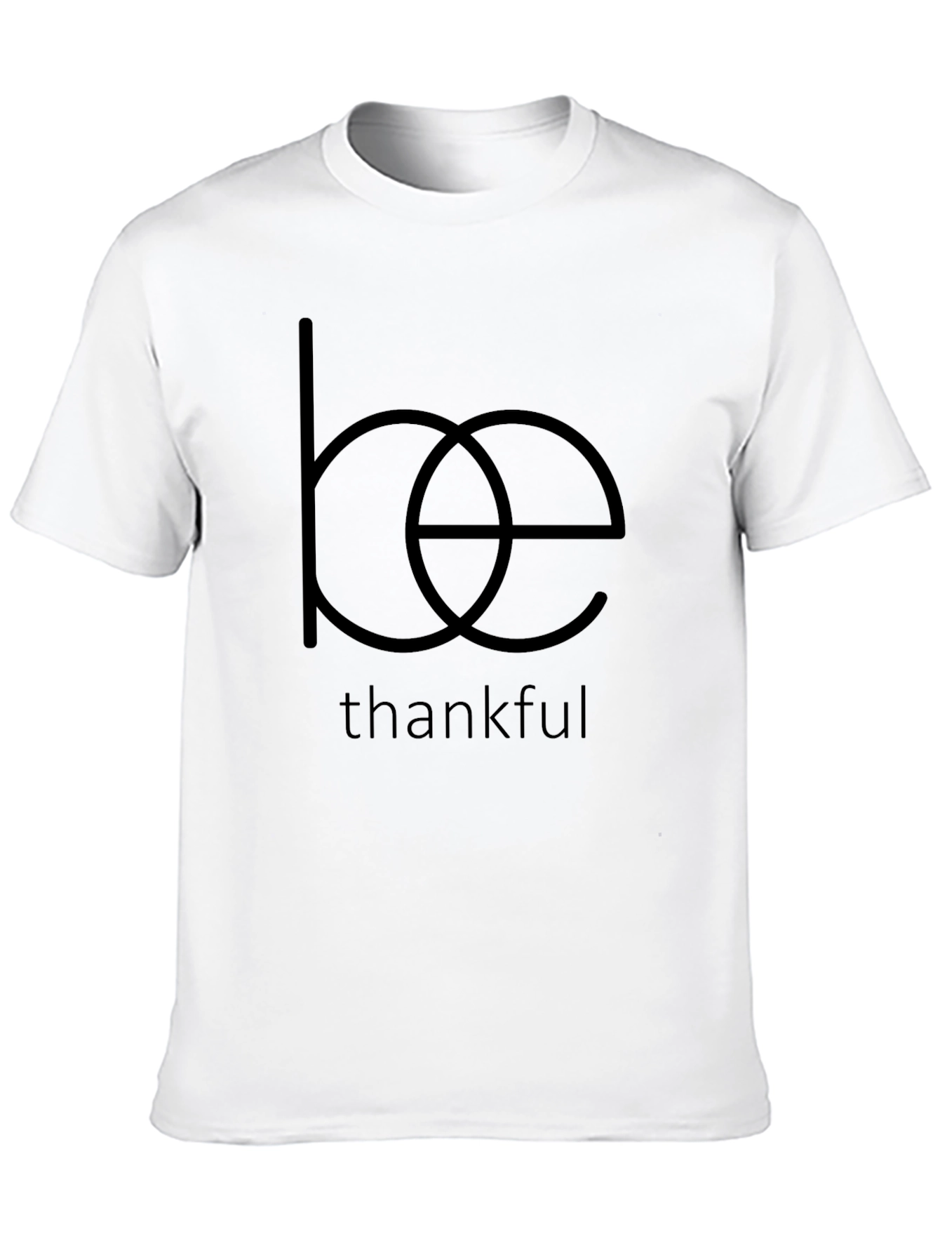 Black Be Thankful Graphic Tee - Soft Cotton Blend view 10