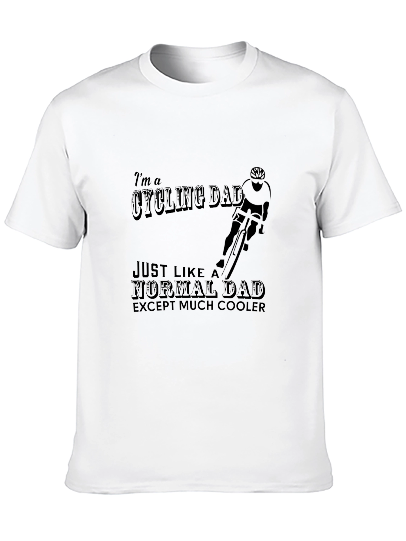 Black Cycling Dad T-Shirt: Cool Father's Day Gift view 10