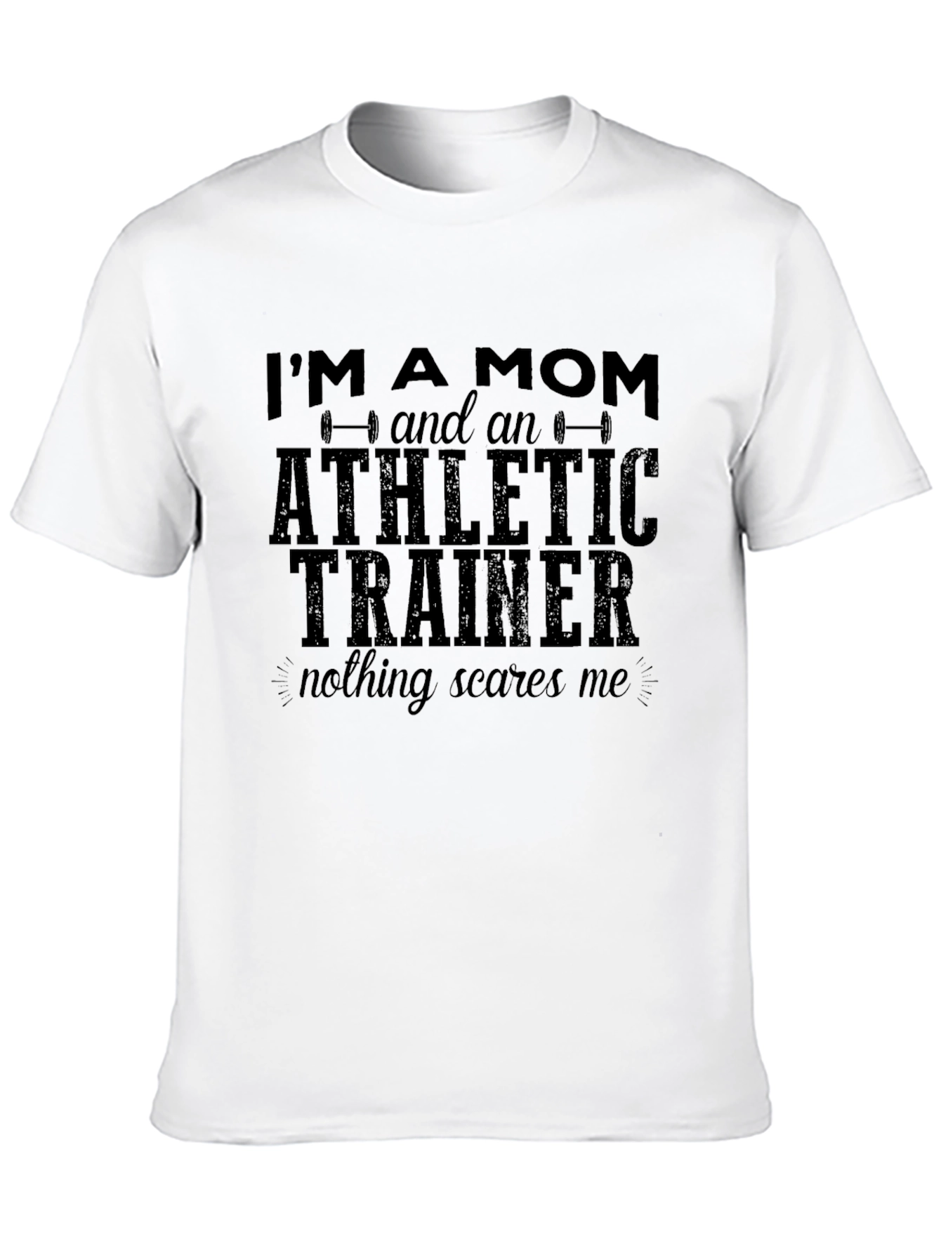 Black Mom Athletic Trainer T-Shirt - Nothing Scares Me view 10