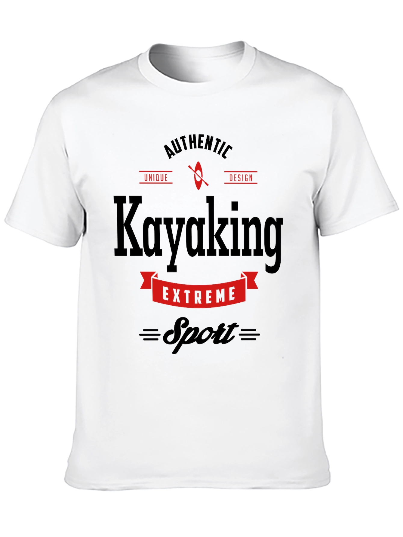Black Kayaking Extreme Sport T-Shirt view 10