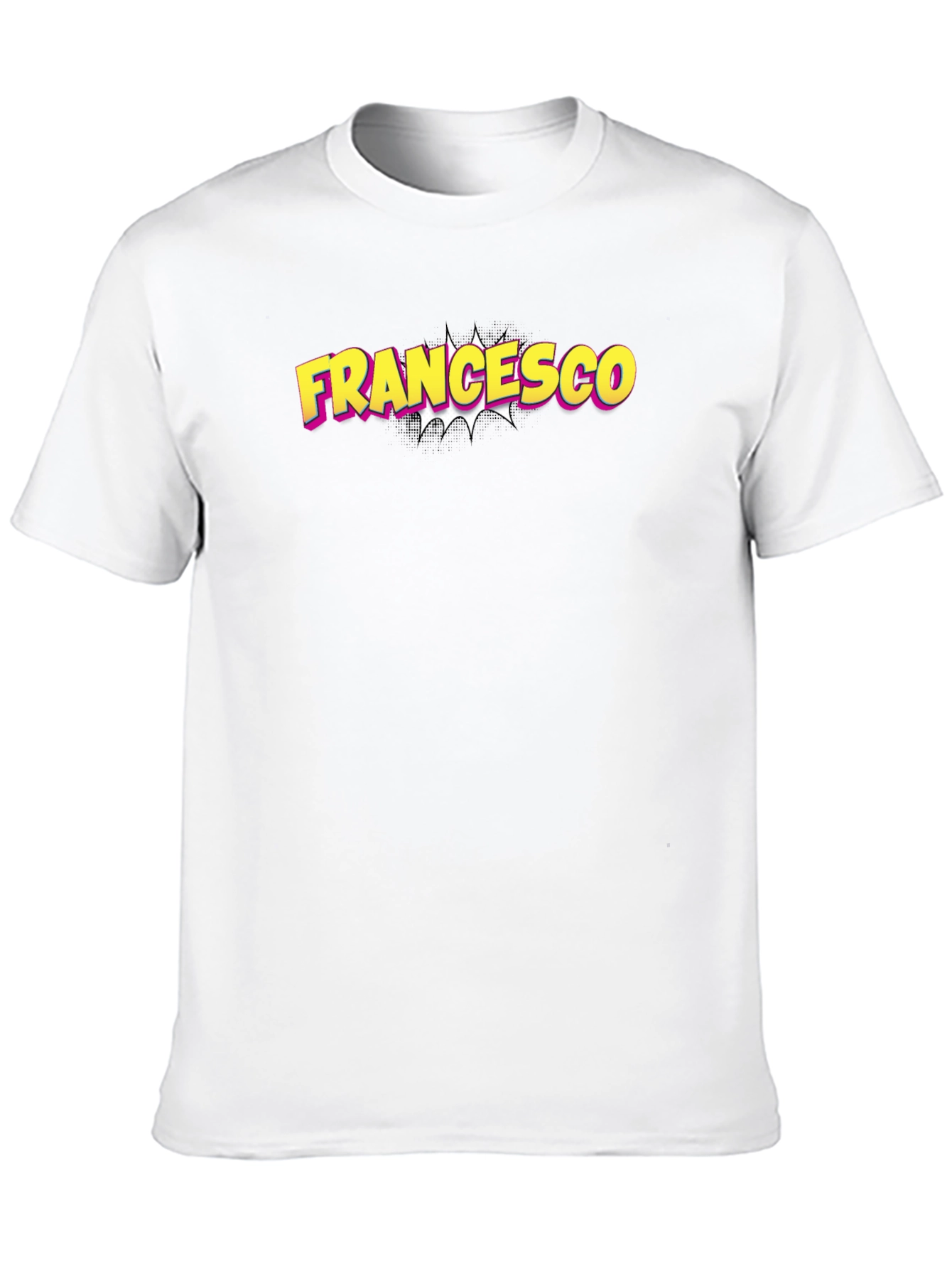 Black Francesco Comic Name T-Shirt - Black view 10