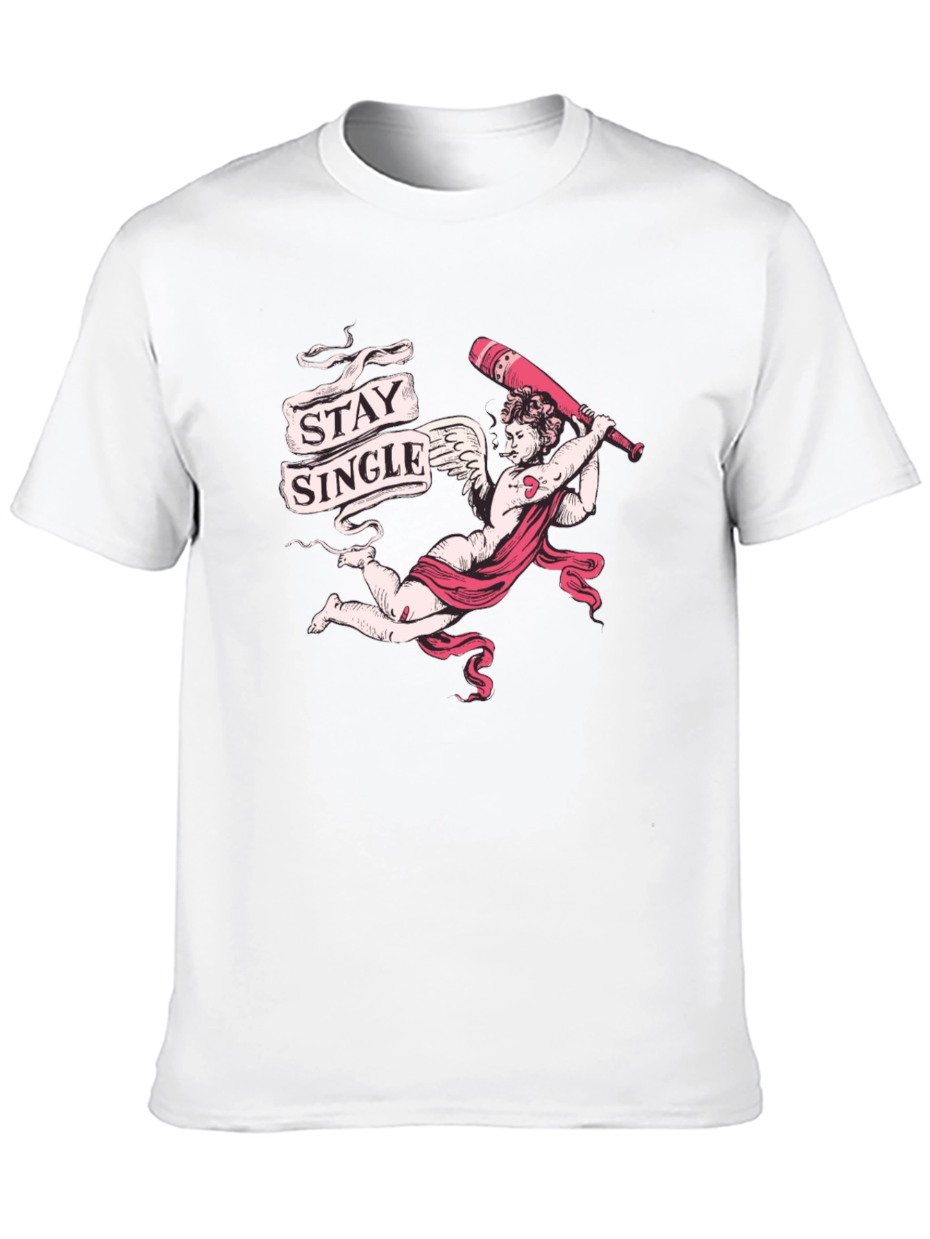 Black Stay Single Graphic Tee - Cupid's Revenge T-Shirt view 10