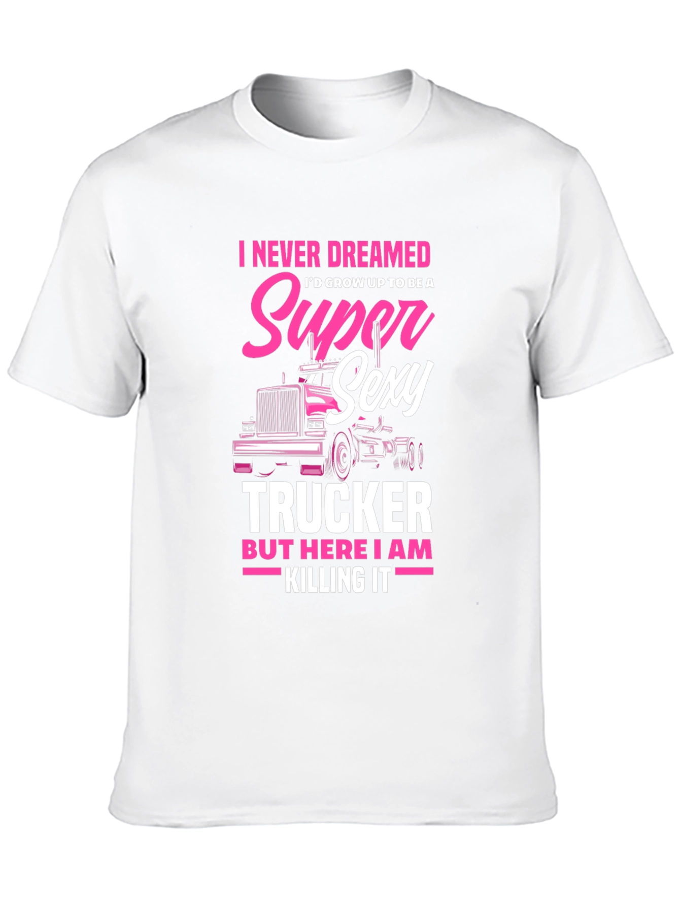 Black Super Sexy Trucker T-Shirt - Novelty Tee view 10