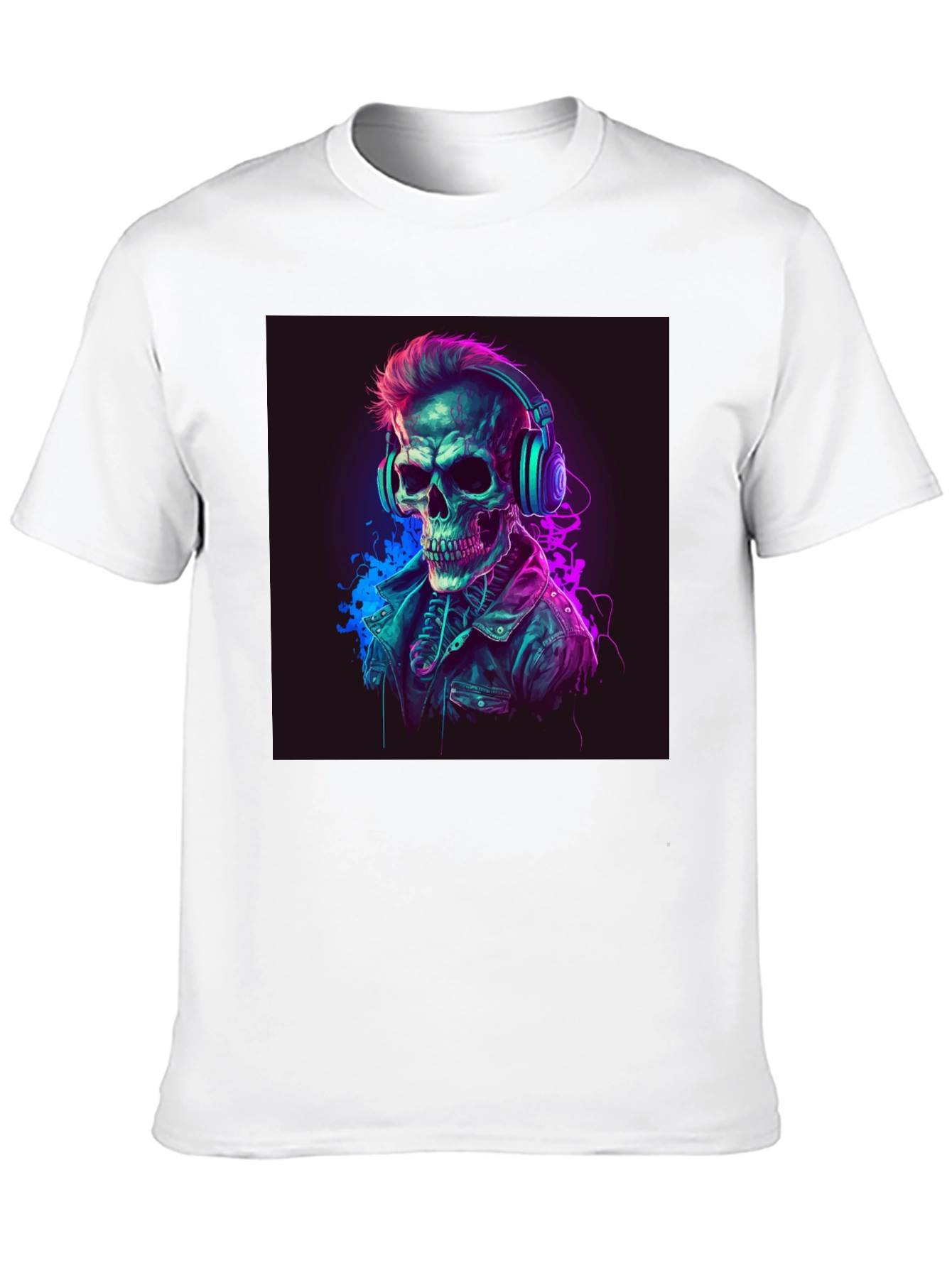 Black Skull DJ Graphic Tee - Cool Edgy Design view 10