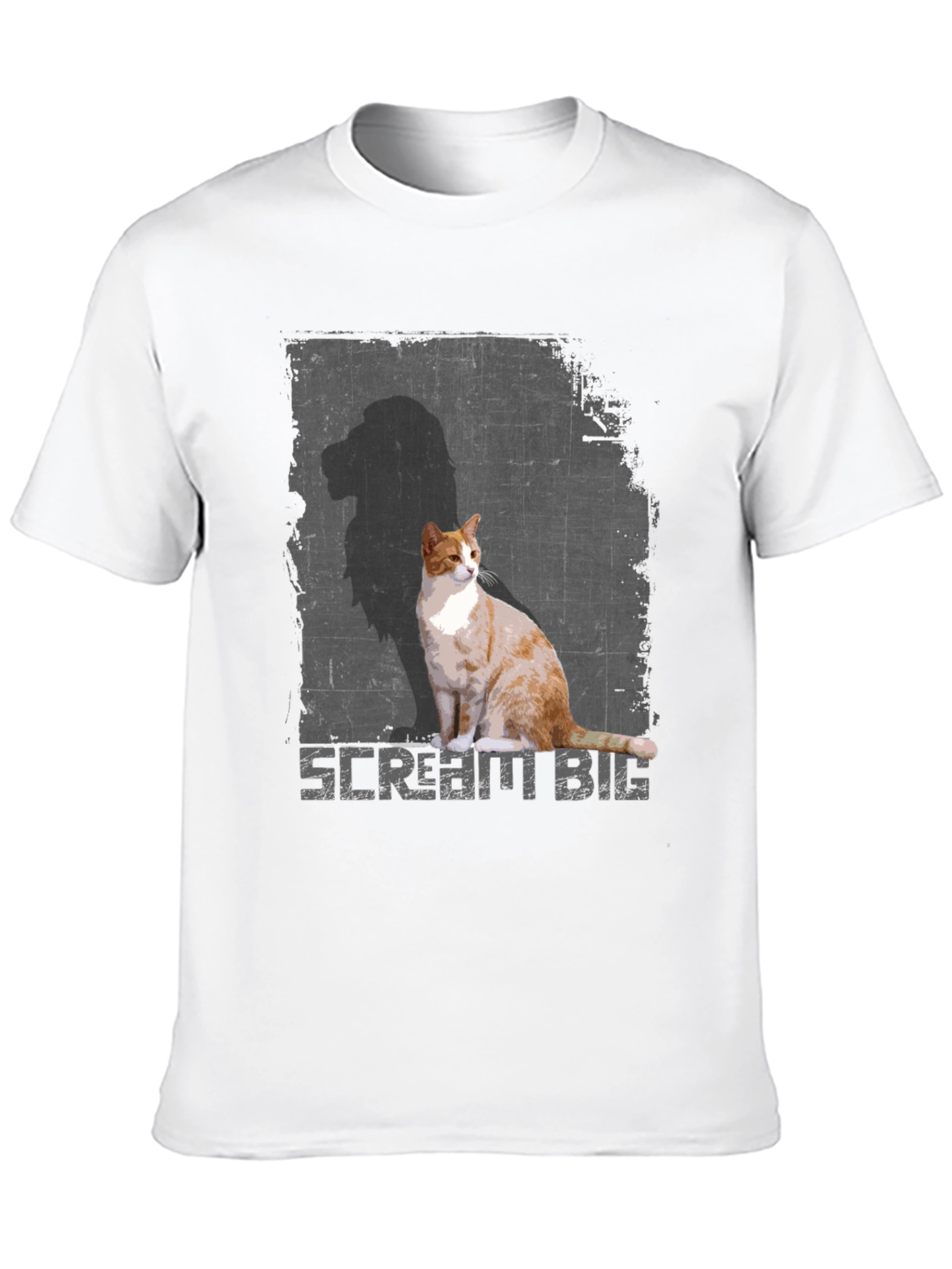 Black Scream Big Cat T-Shirt - Stylish Graphic Tee view 10
