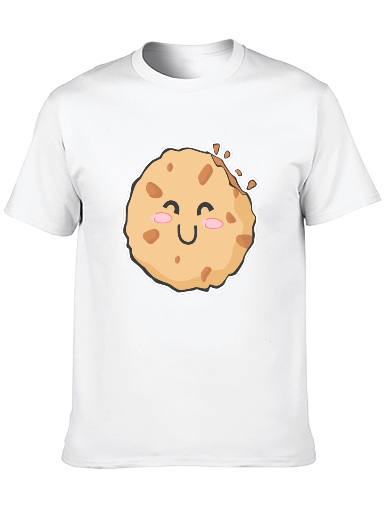 Black Cute Cookie Graphic Black T-Shirt view 10