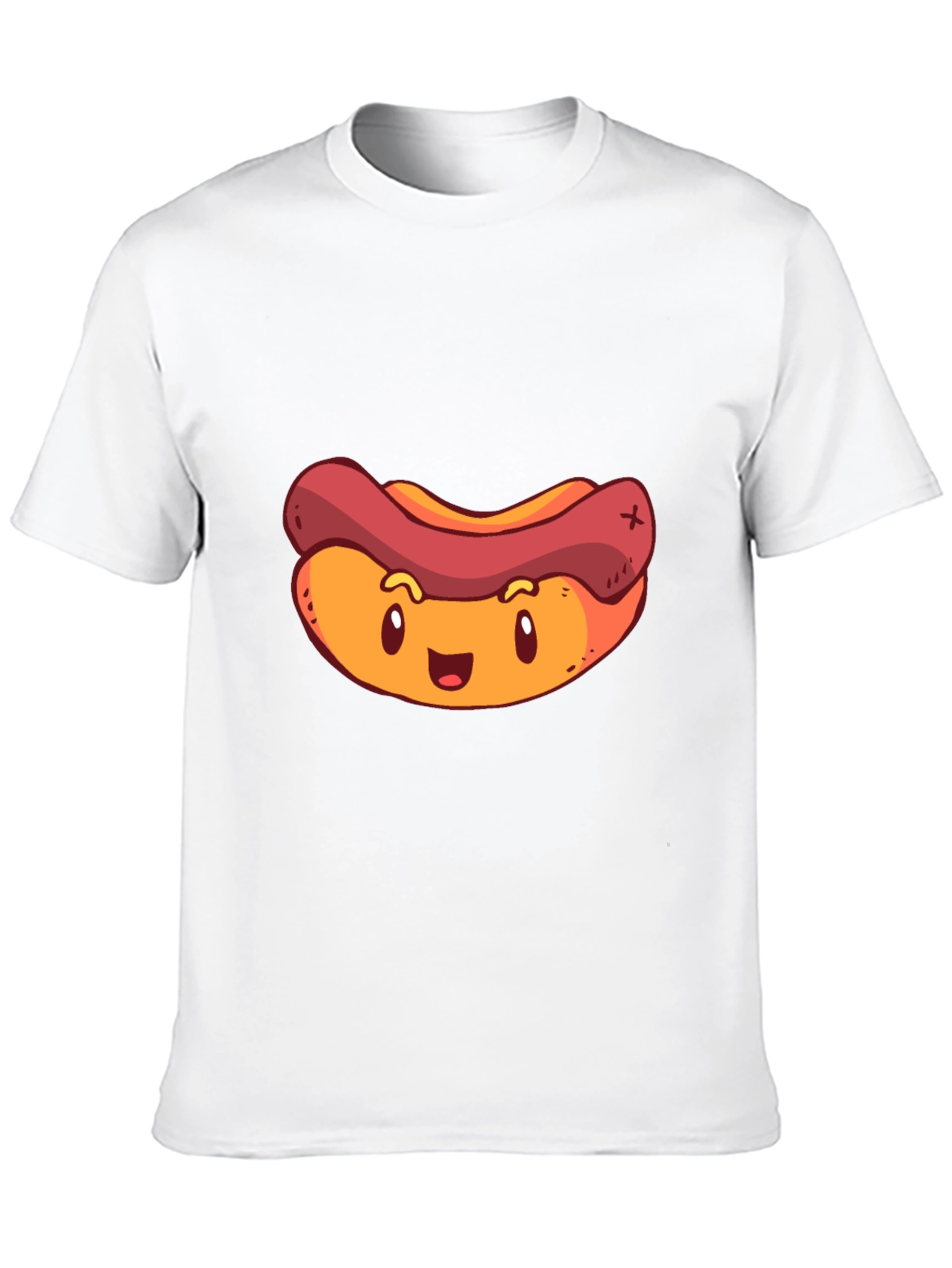 Black Cartoon Hotdog Graphic T-Shirt - Black view 10