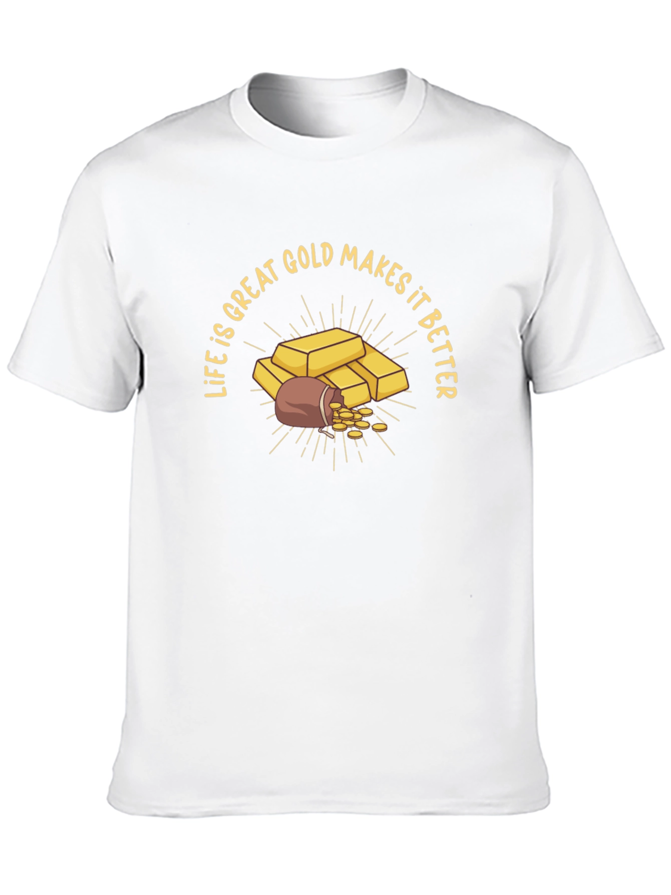 Black Life is Great Gold Makes it Better Graphic T-Shirt view 10