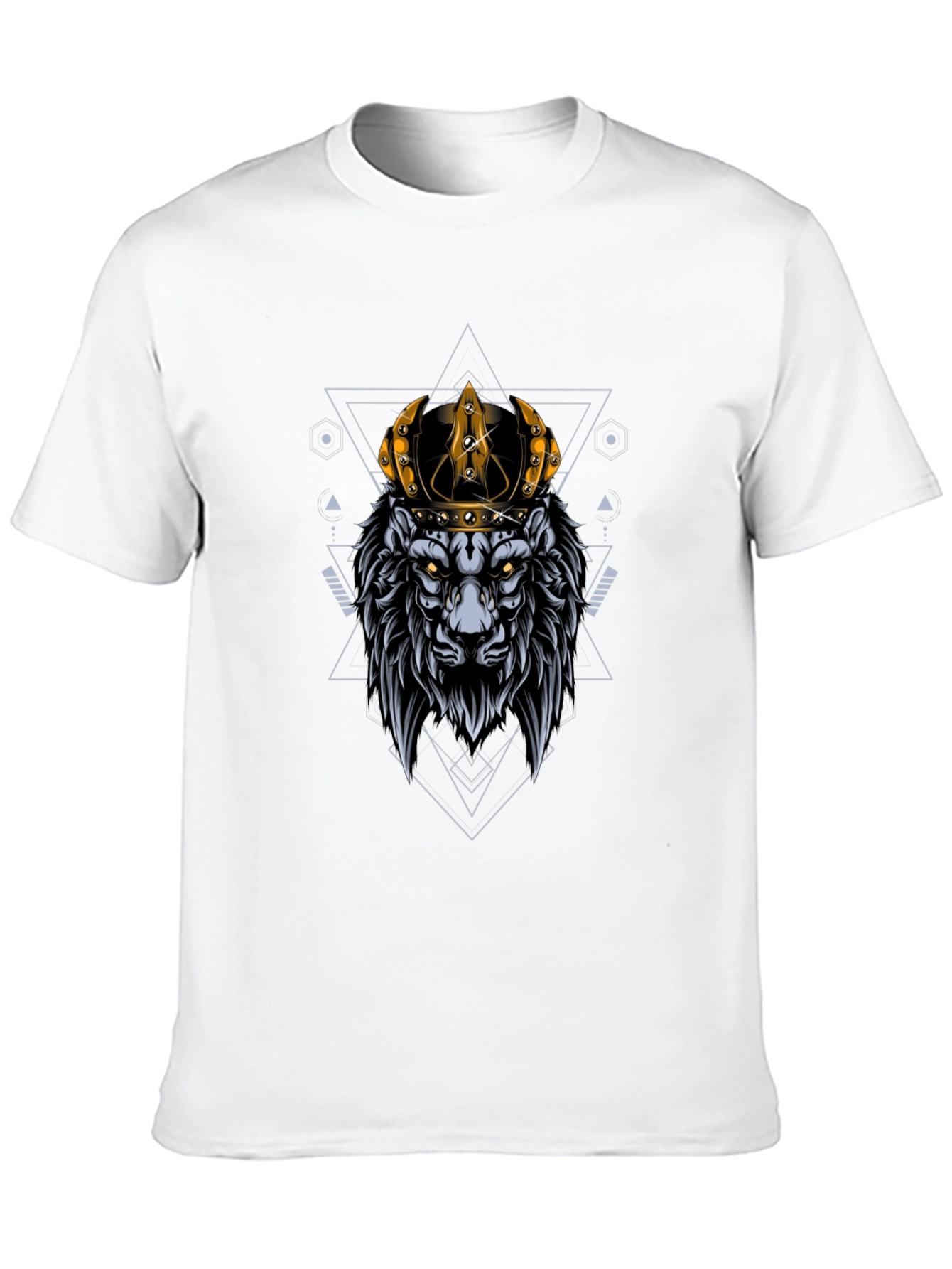 Black Lion King Graphic Tee - Black Cotton T-Shirt view 10