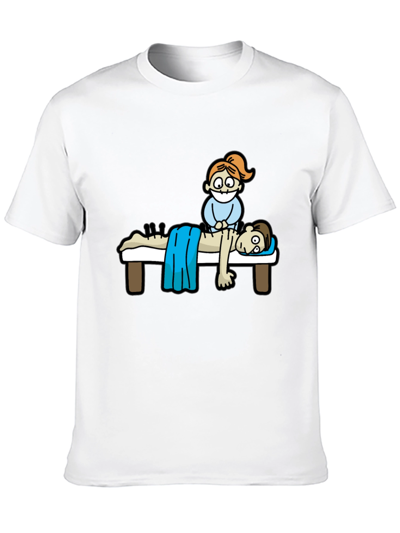 Black Acupuncture Cartoon T-Shirt view 10