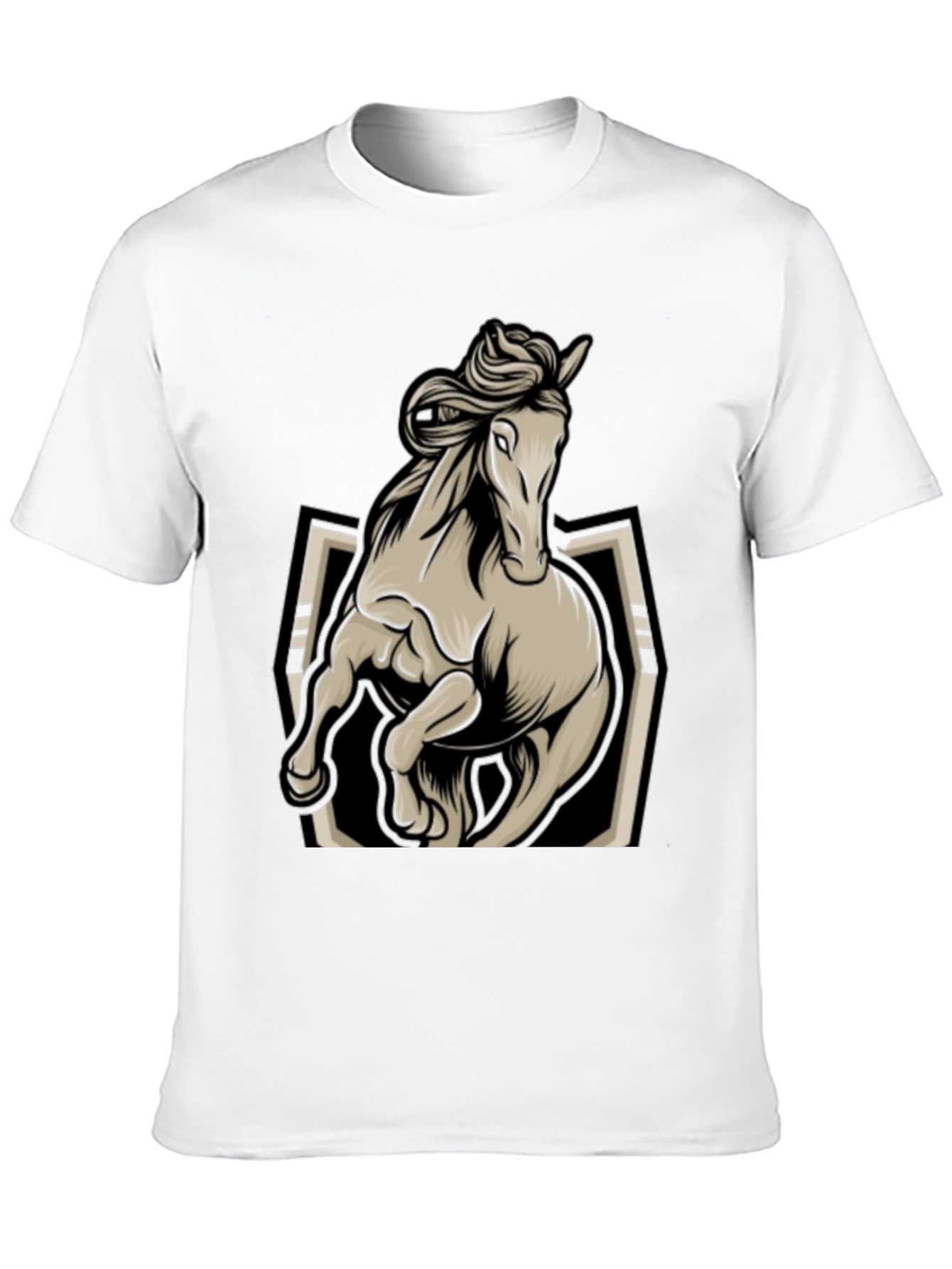 Black Horse Graphic Tee - Stylish Black Men's T-Shirt view 10