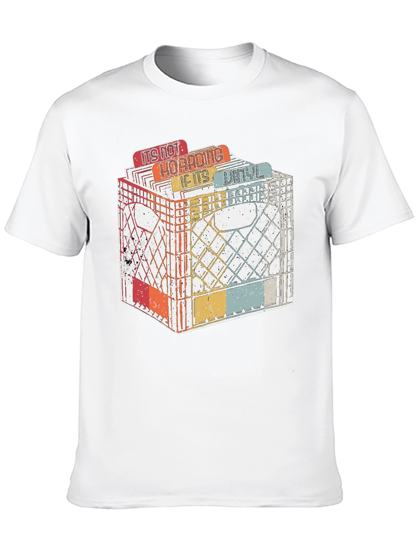 Black Vintage Vinyl Record Collector T-Shirt view 10