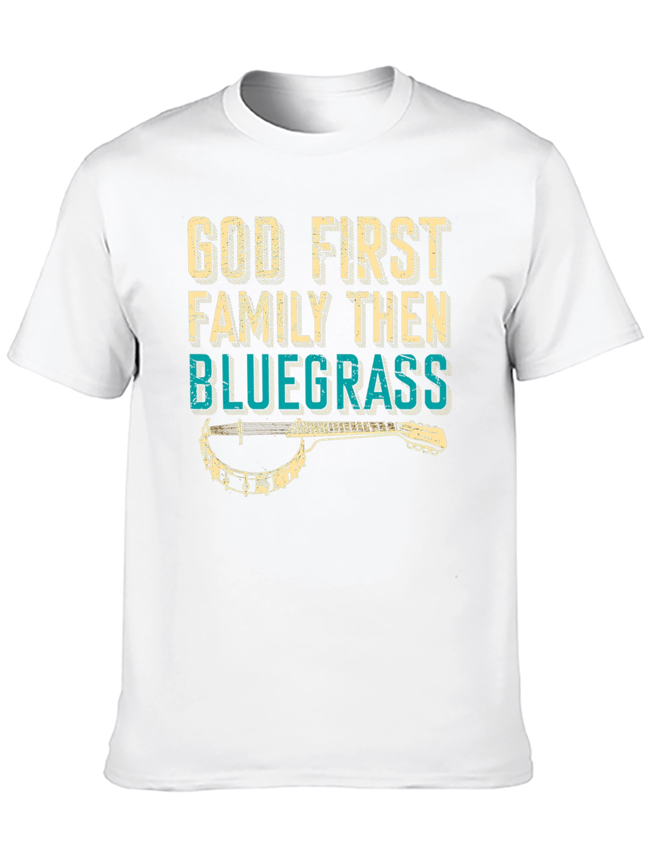 Black God First Family Then Bluegrass T-Shirt view 10