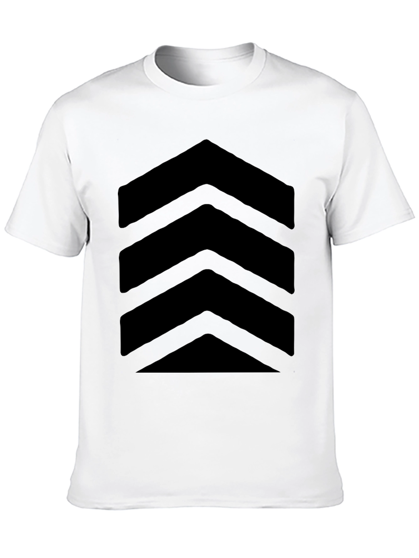 Black Bold Chevron Graphic Tee - Modern Style view 10