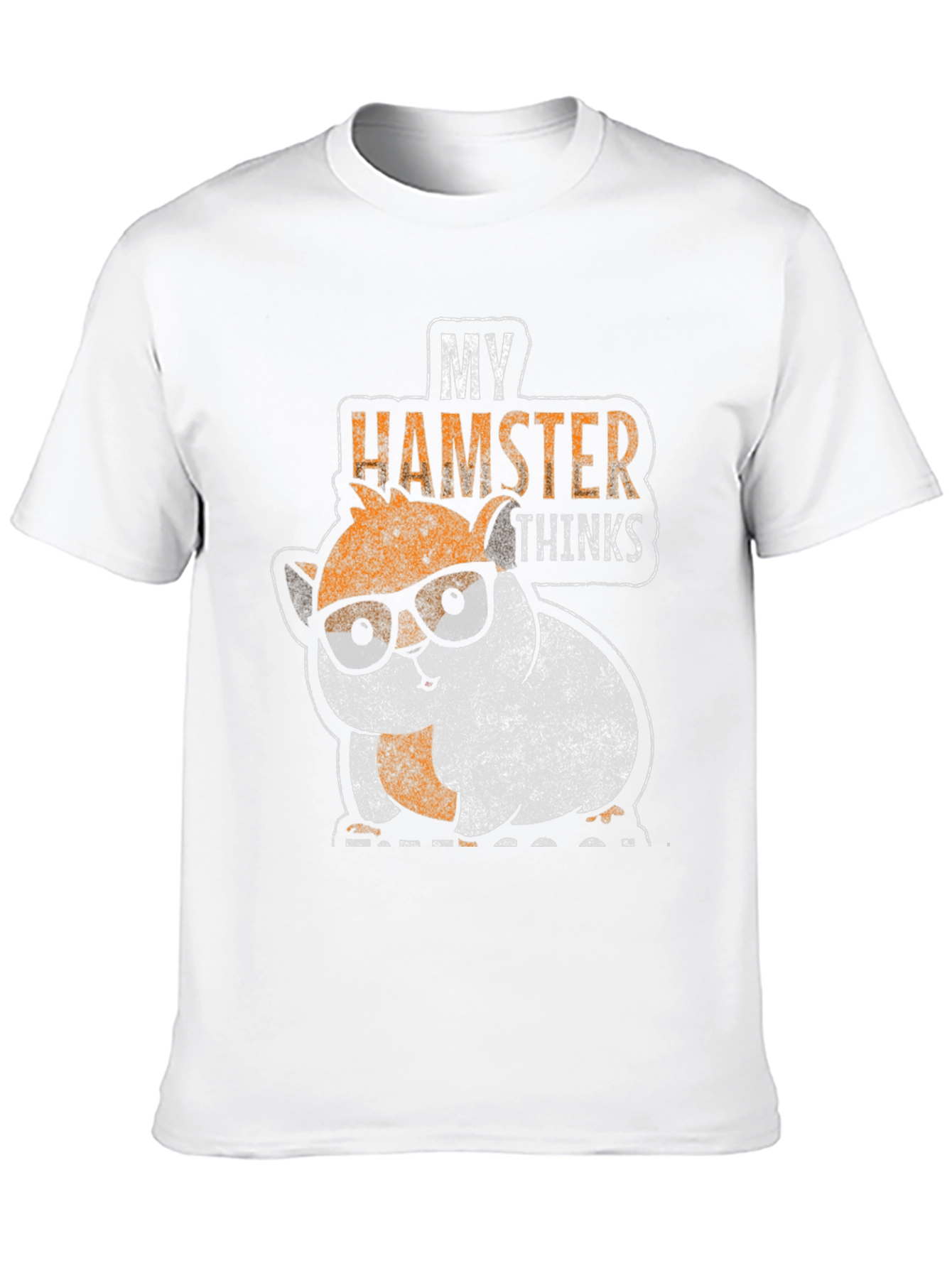 Black My Hamster Thinks Graphic Tee view 10