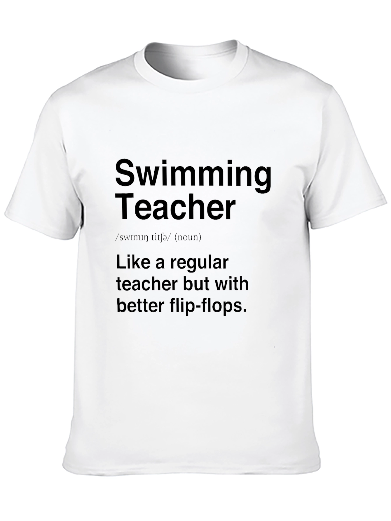 Black Swimming Teacher Novelty T-Shirt view 10