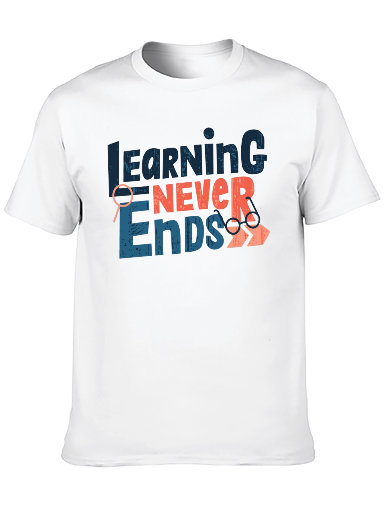 Black Learning Never Ends Graphic Tee view 10